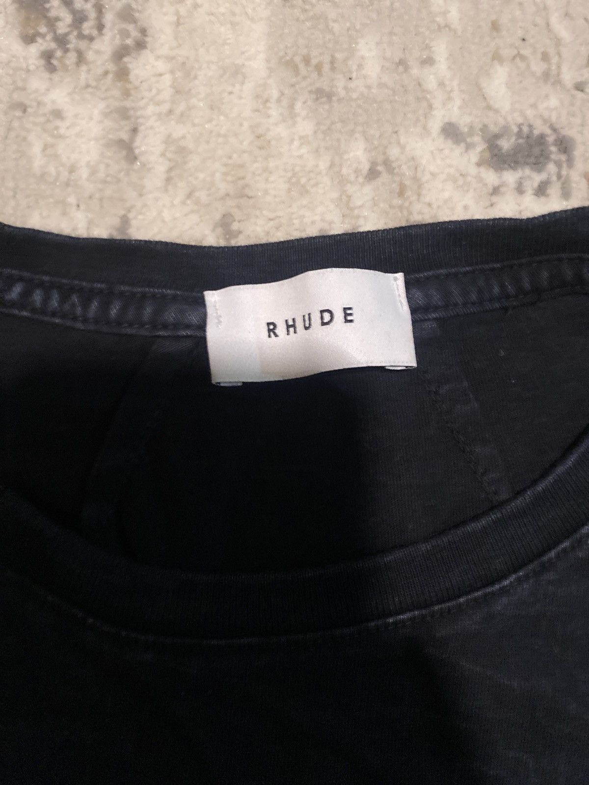 Rhude Rhude Side “Rhude” T-Shirt Washed Black Size US L / EU 52-54 / 3 - 5 Thumbnail
