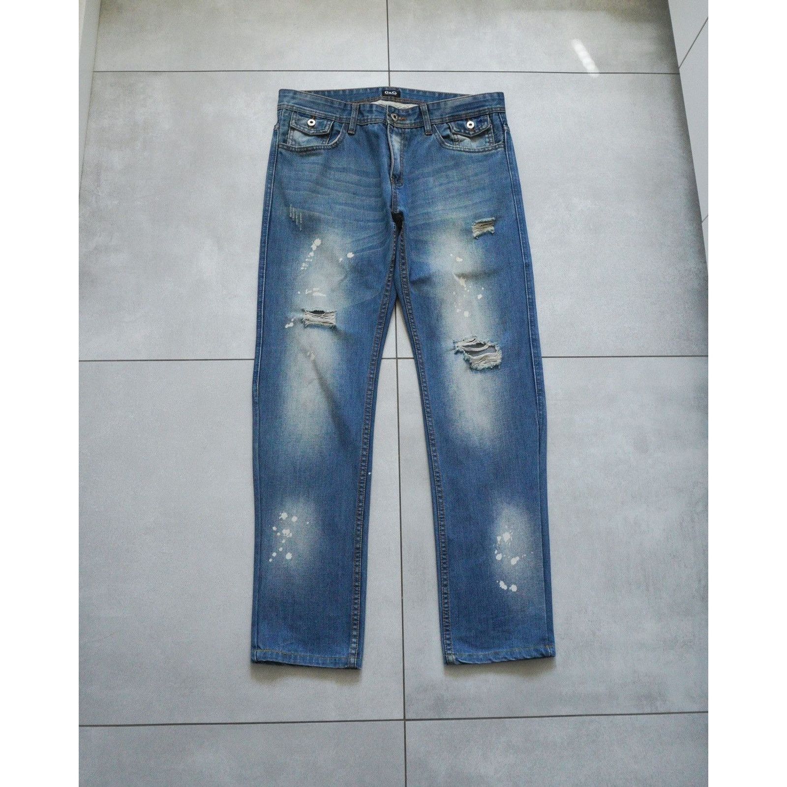 Dolce & Gabbana Dolce gabbana blue distressed vintage denim pants jeans Size US 34 / EU 50 - 1 Thumbnail