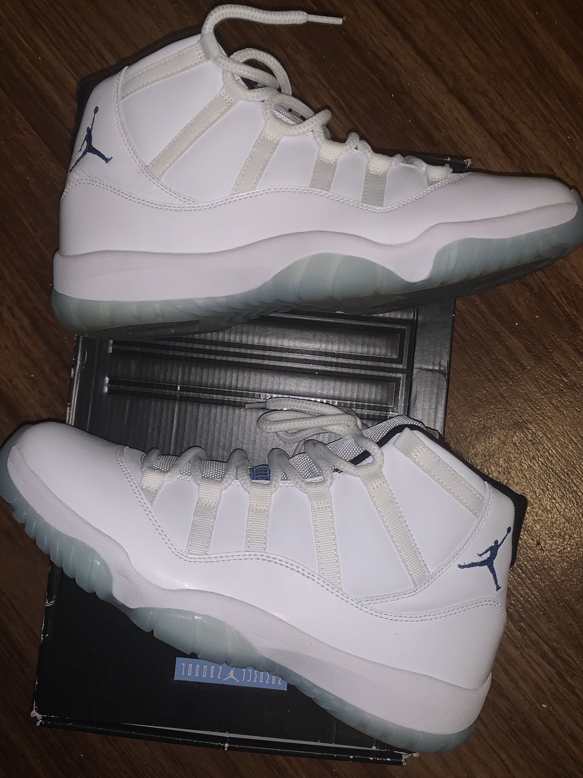 image of Jordan Brand 11 Columbia Shoes in Royal/Sky Blue/White, Men's