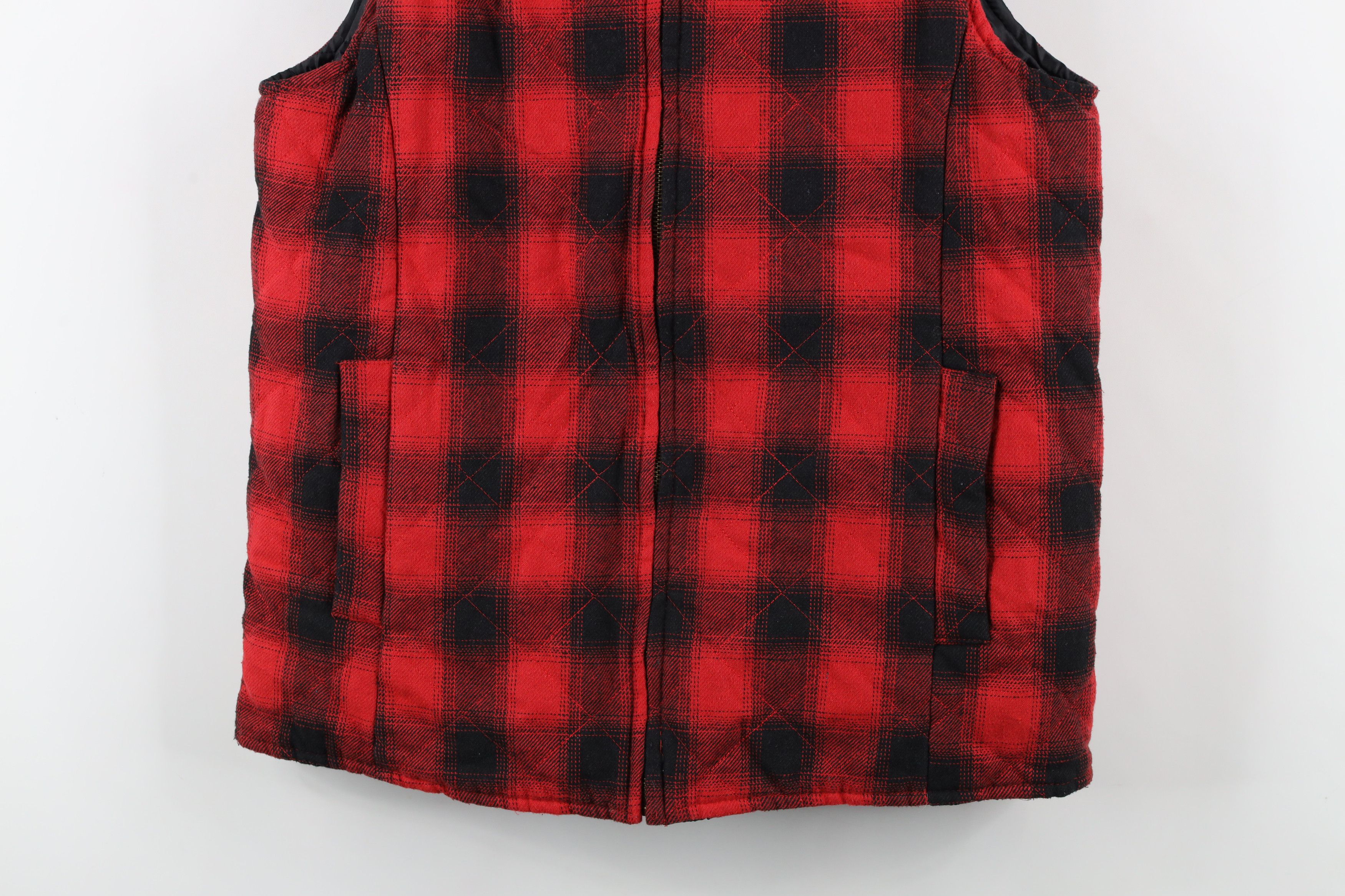 Vintage Simply Southern Fleece Quilted Flannel Vest Jacket Plaid Size M / US 6-8 / IT 42-44 - 3 Thumbnail