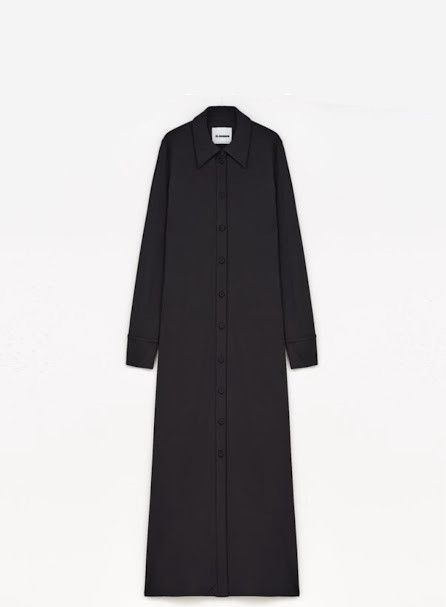 Jil Sander o1w1db10825 Shirt Dress in Black Size M / US 6-8 / IT 42-44 - 1 Preview