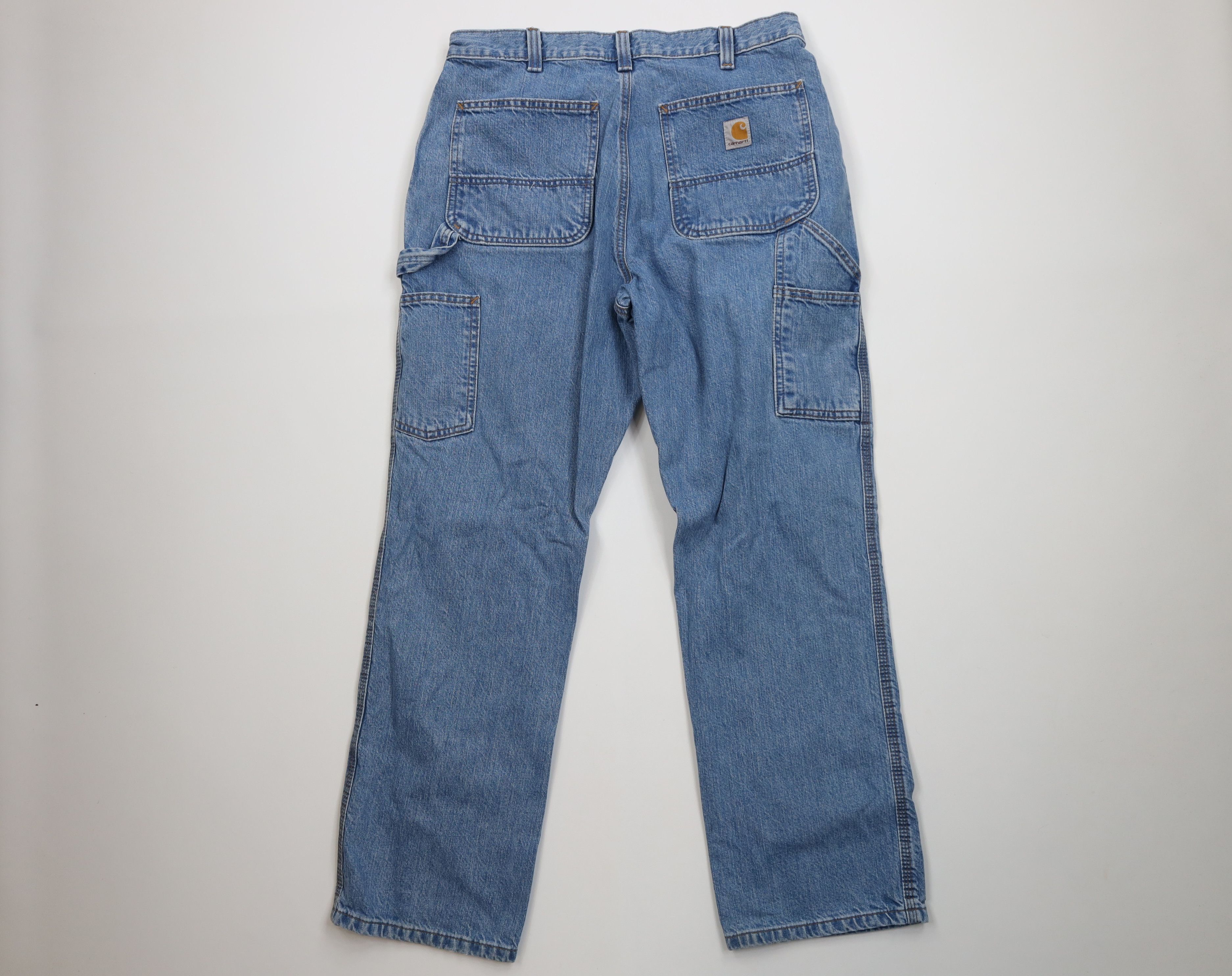 Carhartt Vintage Y2K Carhartt Spell Loose Fit Denim Jeans Blue Cotton Size US 33 - 9 Thumbnail