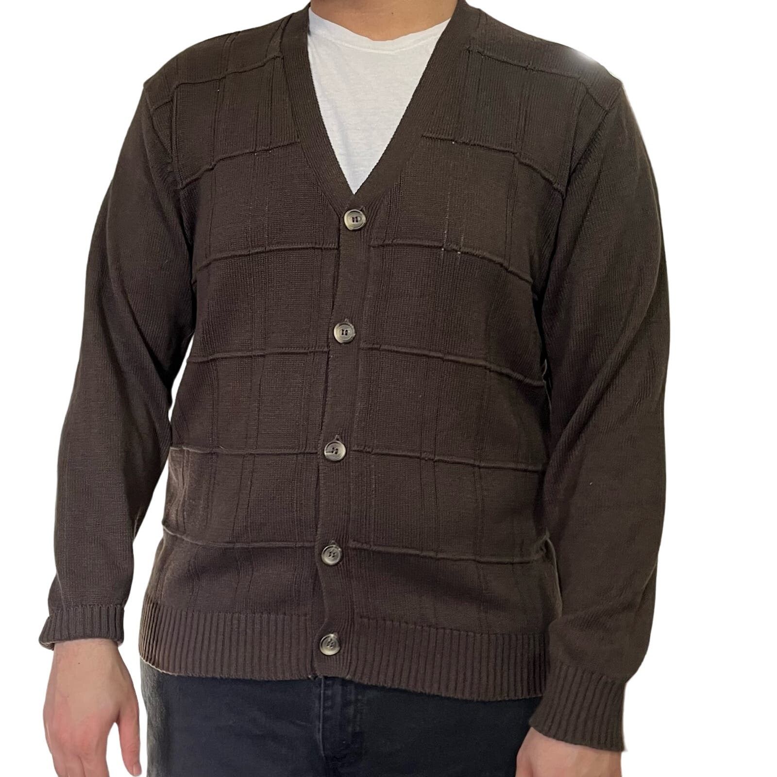 Oscar De La Renta Oscar De La Renta Mens Brown Cardigan size XL Size US XL / EU 56 / 4 - 2 Thumbnail