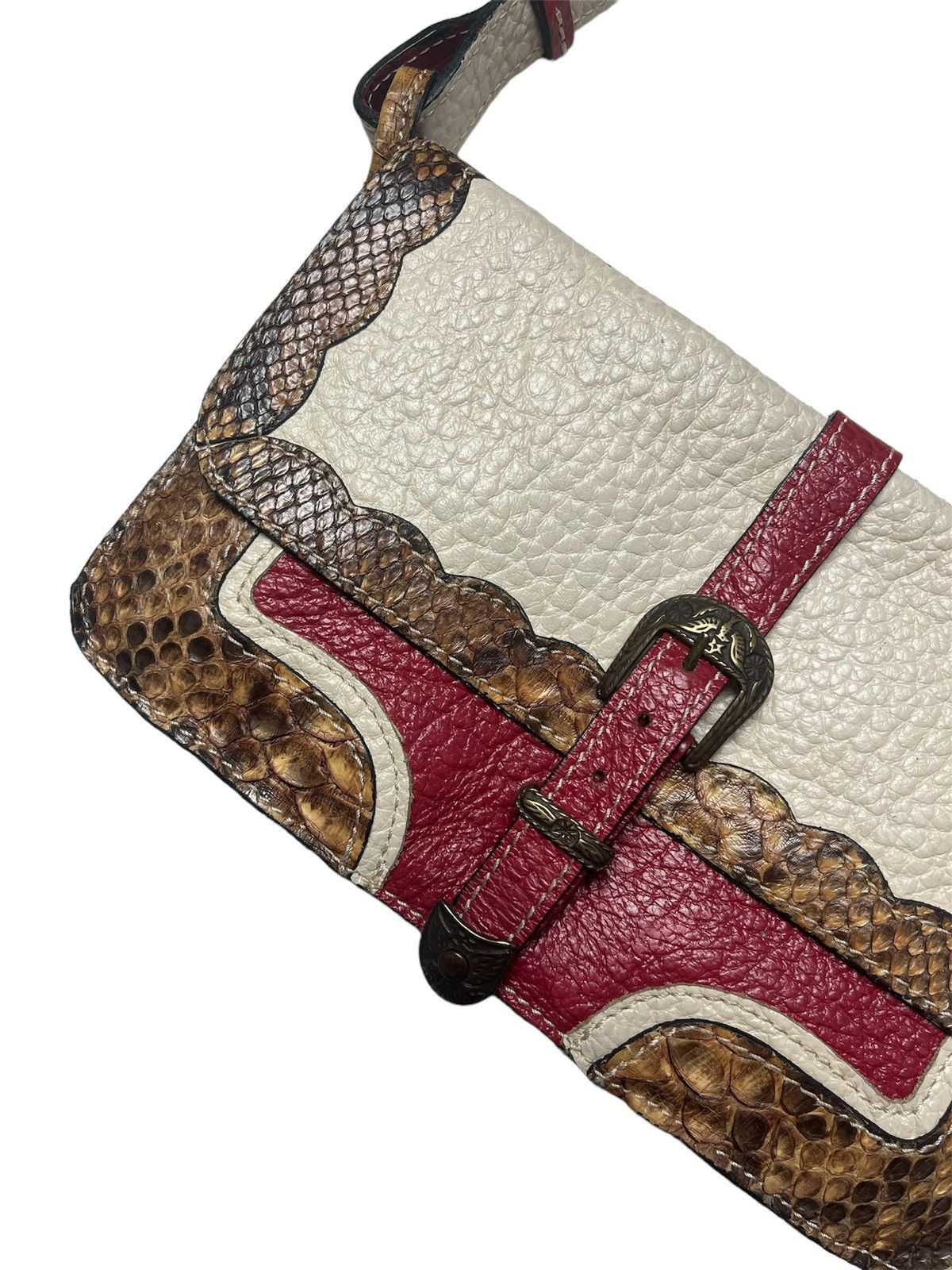 Handmade × Vintage Shoulder Bag Phyton Leather Facondini Accessori Handbag Size ONE SIZE - 1 Thumbnail