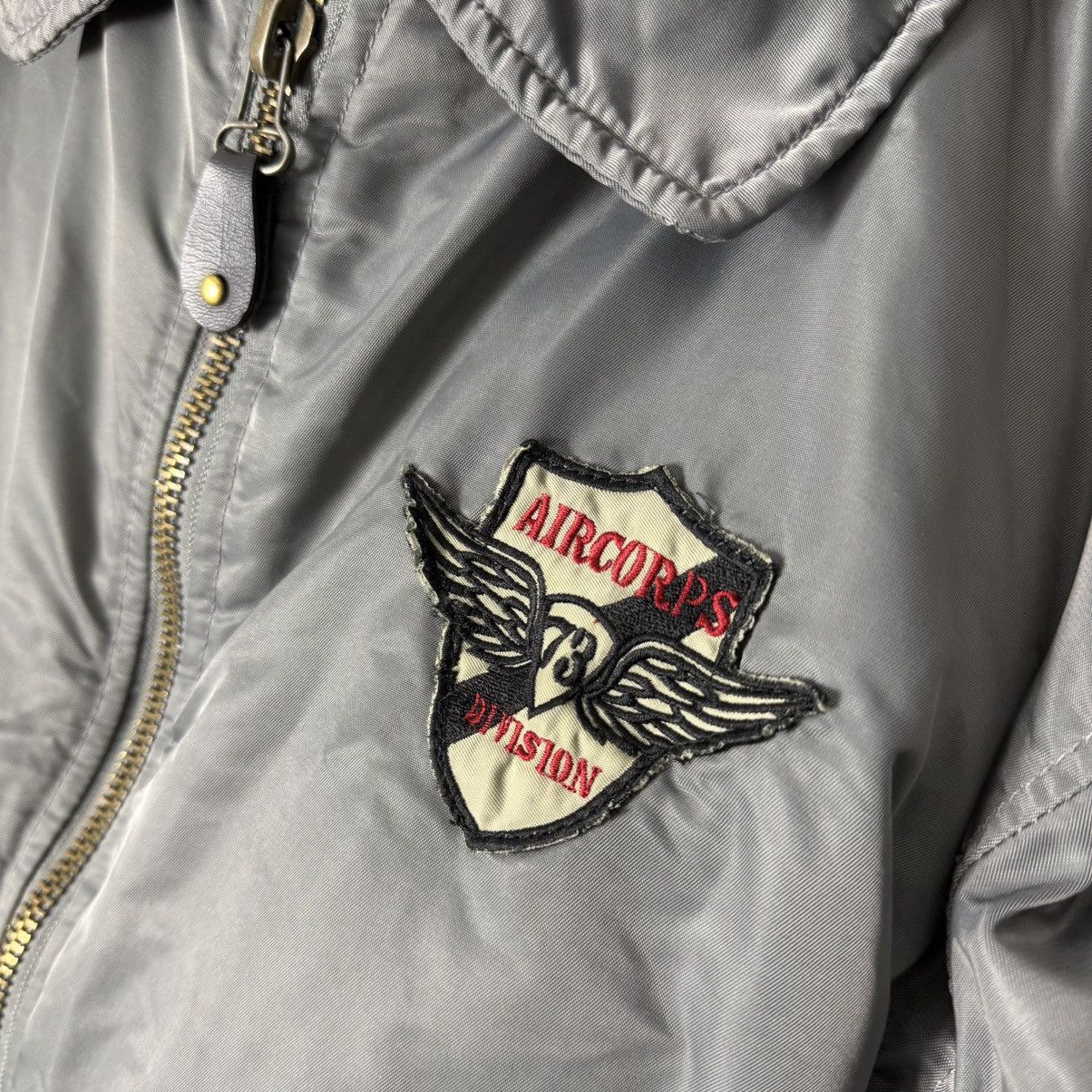 Japanese Brand × Vintage Vintage Silver Boxy Bomber Jacket Baggy Japan Flyers M1 Size US M / EU 48-50 / 2 - 4 Thumbnail