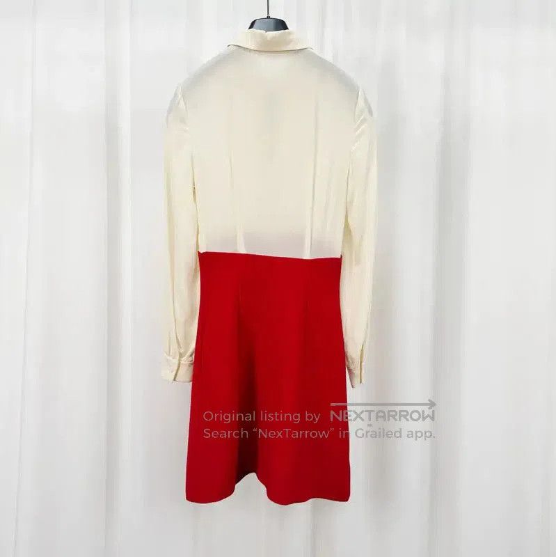 Miu Miu Miu Miu Color Block Silk Dress with Logo . Size S / US 4 / IT 40 - 2 Thumbnail