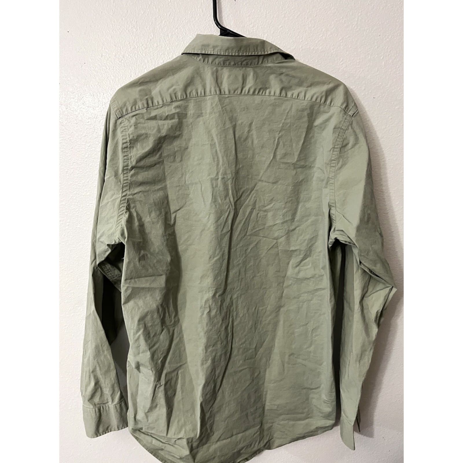 Banana Republic VINTAGE Banana Republic Mens Large Green Solid Classic Fit Button Up Shirt Y2K Size US L / EU 52-54 / 3 - 2 Thumbnail