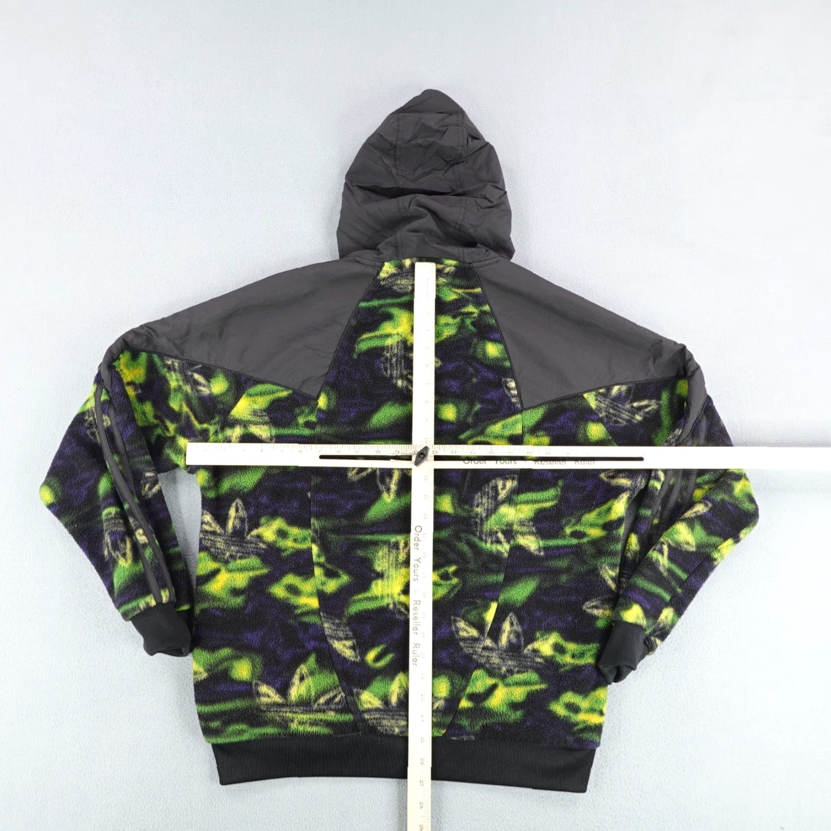 Adidas adidas Hoodie Mens Medium Black Originals Trefoil Hybrid Fleece Sweatshirt Size US M / EU 48-50 / 2 - 7 Thumbnail
