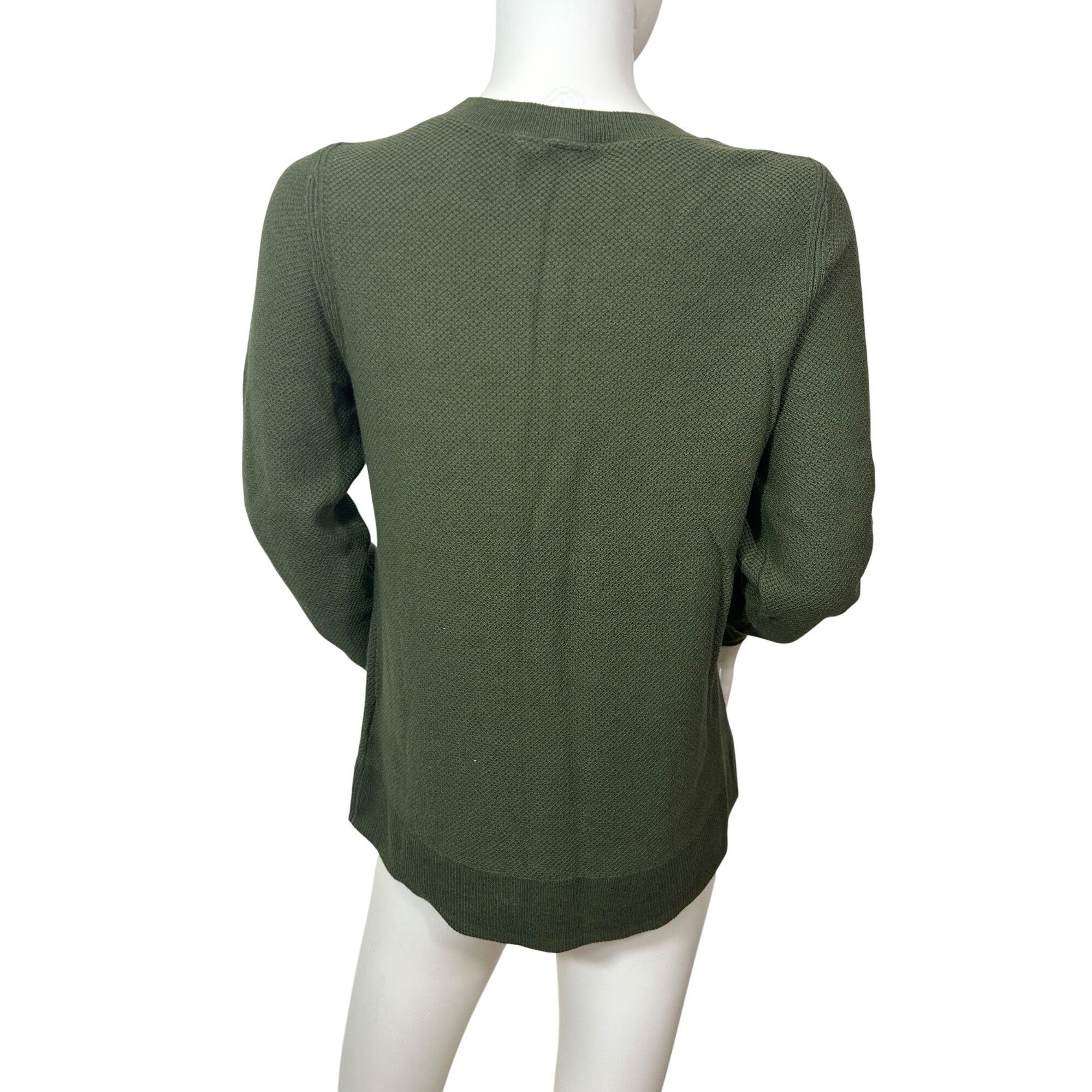 Gap GAP Women’s Sweater S Green Crewneck Pullover Long Sleeve Ri Size S / US 4 / IT 40 - 3 Thumbnail