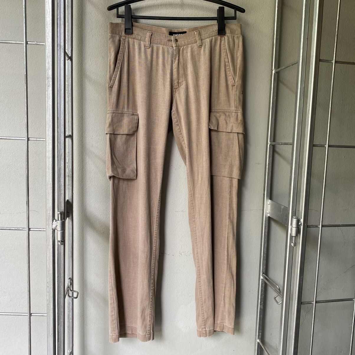 Zucca ZUCCA Khaki Straight-Leg Cargo Pants Size US 33 - 1 Thumbnail