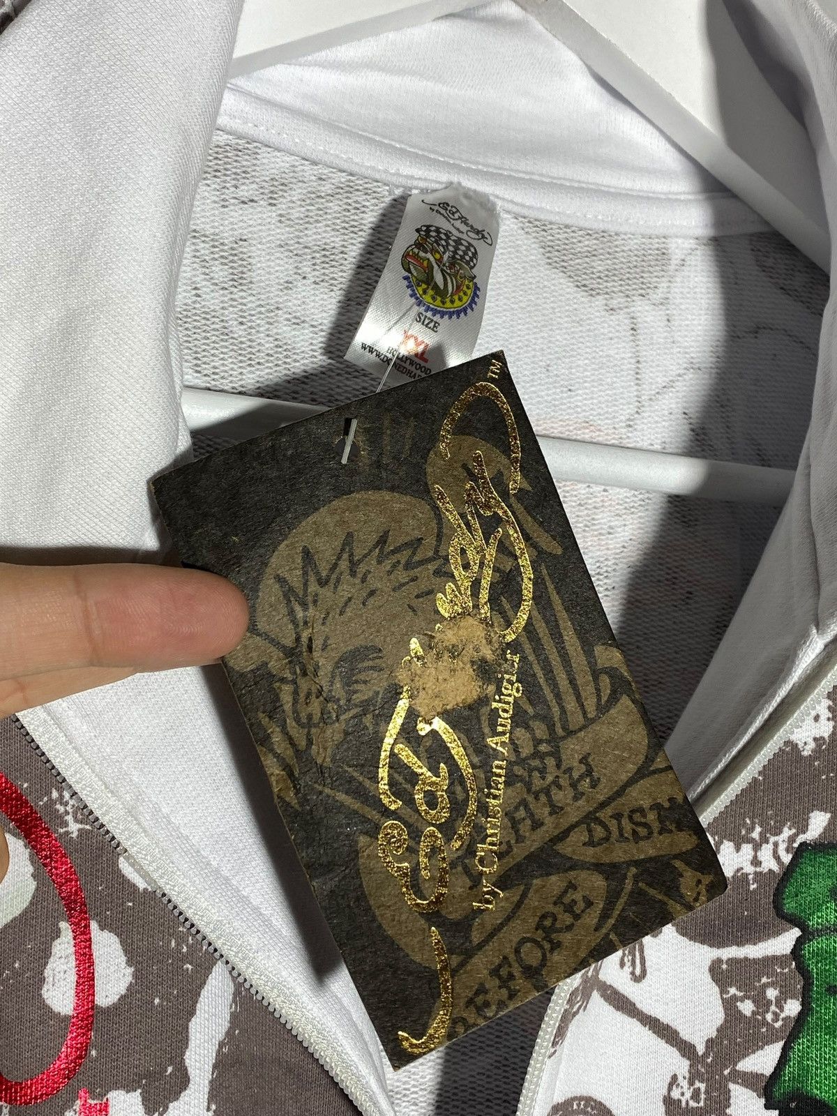 Ed Hardy Ed Hardy by Christian Audigier Y2k All Over Print Zip Jacket Size US XXL / EU 58 / 5 - 14 Thumbnail