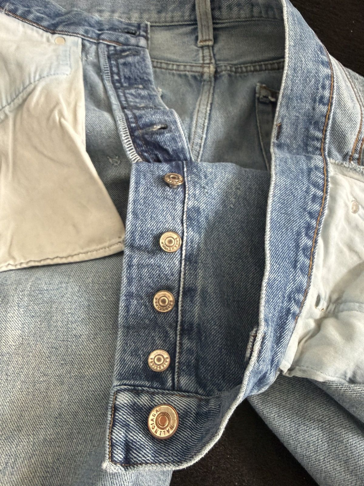 Balenciaga Balenciaga Distressed Straight-Leg Jeans – Light Wash Size US 32 / EU 48 - 7 Thumbnail