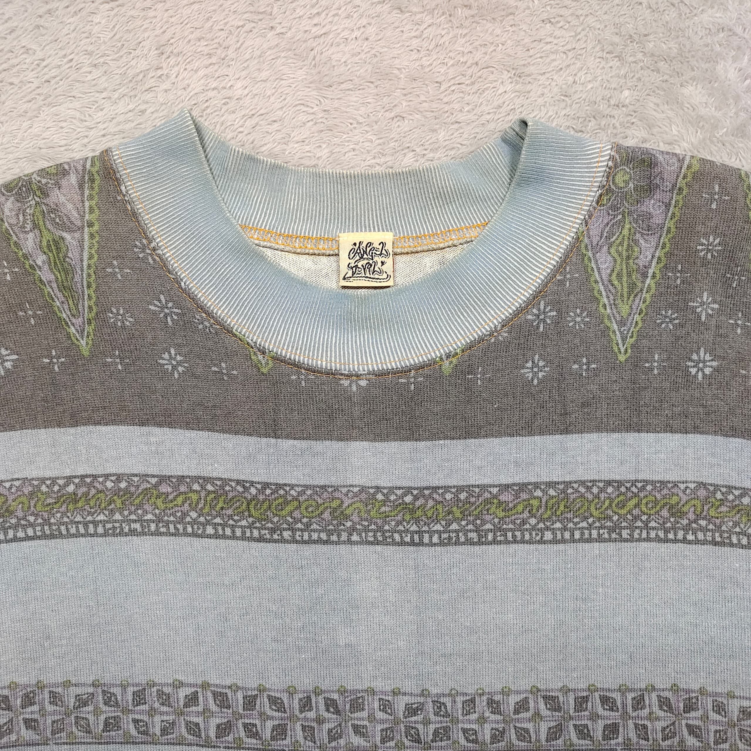 Vintage Vintage 90s Striped Long Sleeve Shirt, Surf Skate Style Size US XL / EU 56 / 4 - 3 Thumbnail