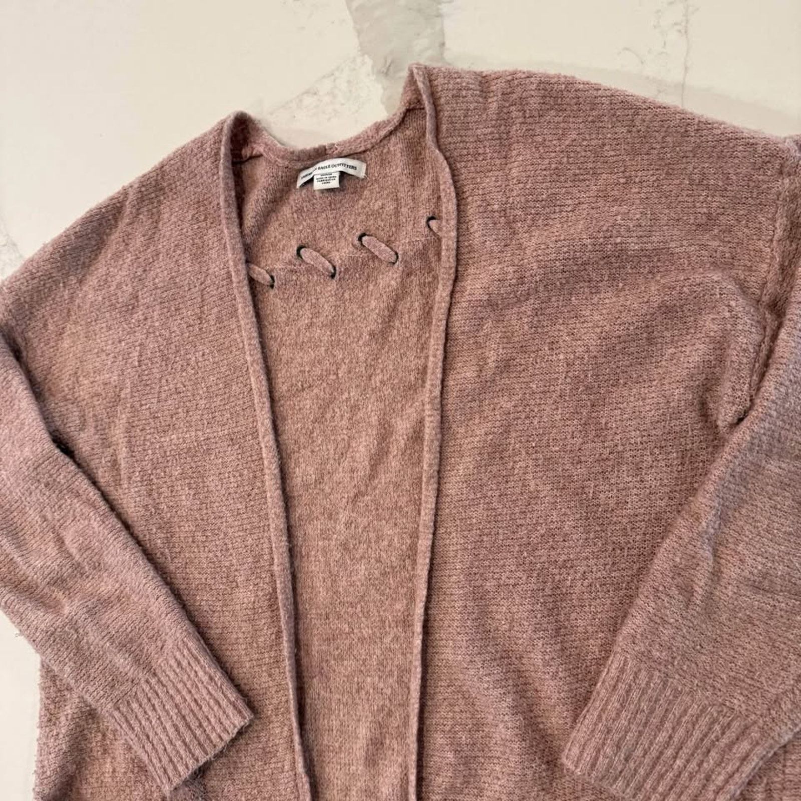 American Eagle Outfitters American Eagle Marled Open Front Cardigan Sweater Womens Med Size M / US 6-8 / IT 42-44 - 3 Thumbnail