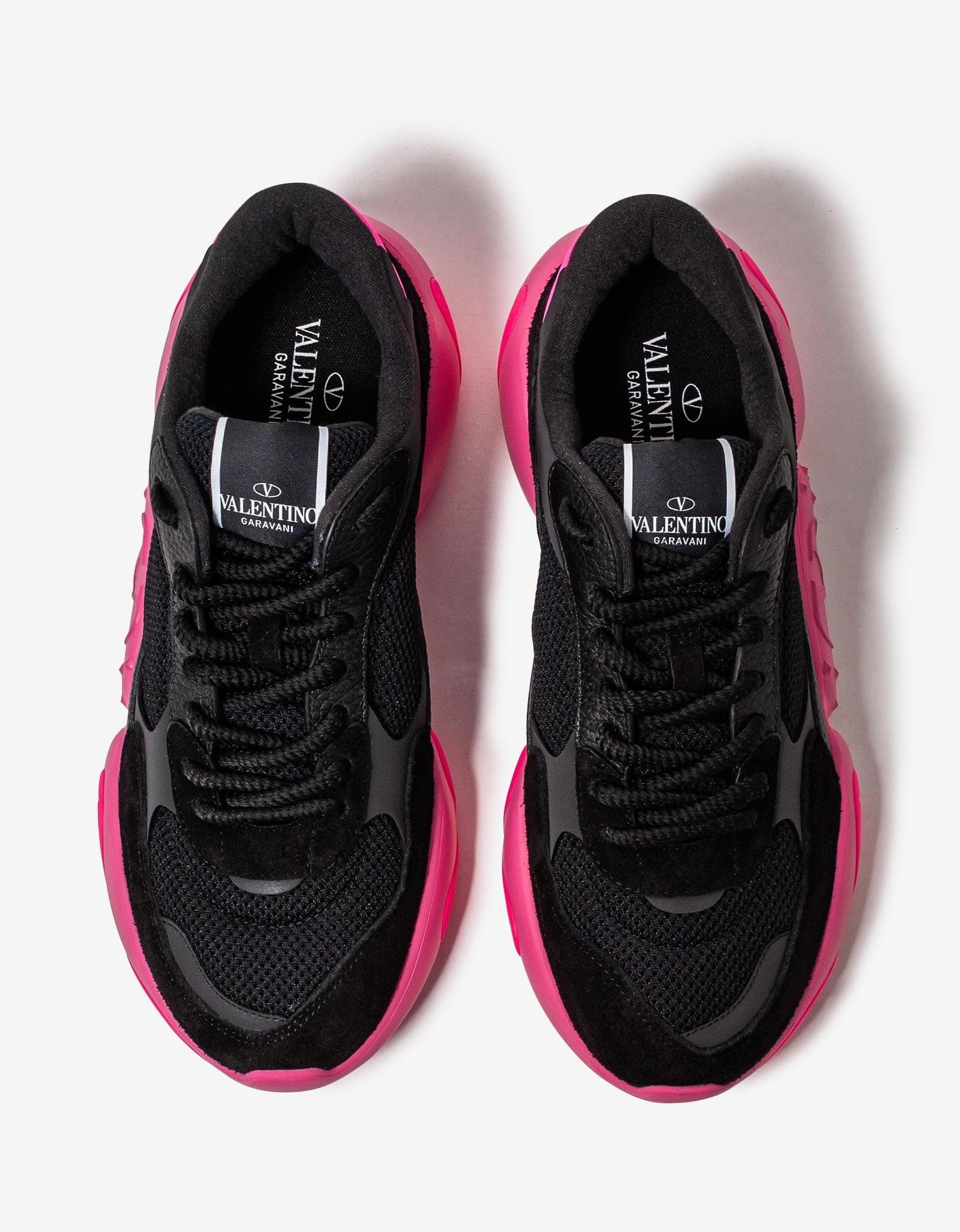 Valentino Valentino Garavani Black Bubbleback Mesh and Suede Trainers Size US 9 / EU 42 - 3 Thumbnail