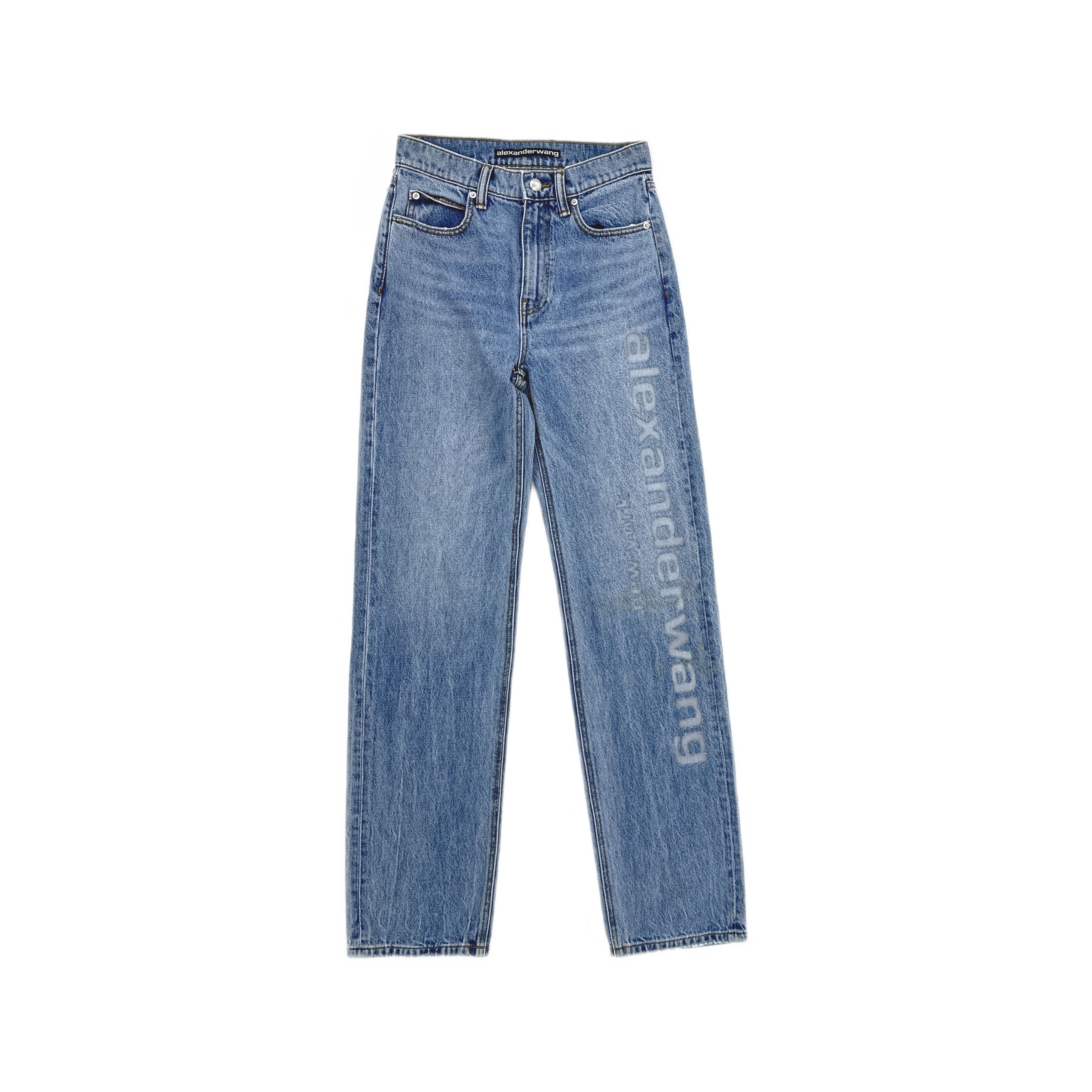 Alexander Wang Alexander Wang Logo Print Jeans Size 25 Size 25" / US 0 / IT 36 - 1 Thumbnail
