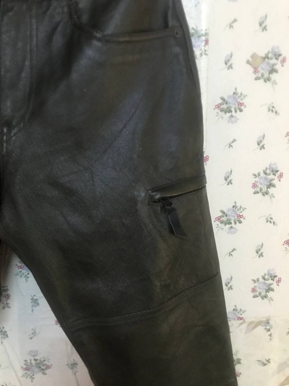 Seditionaries Vintage PPFM Poem Punk Leather Pants Dark Green Size US 31 - 5 Thumbnail