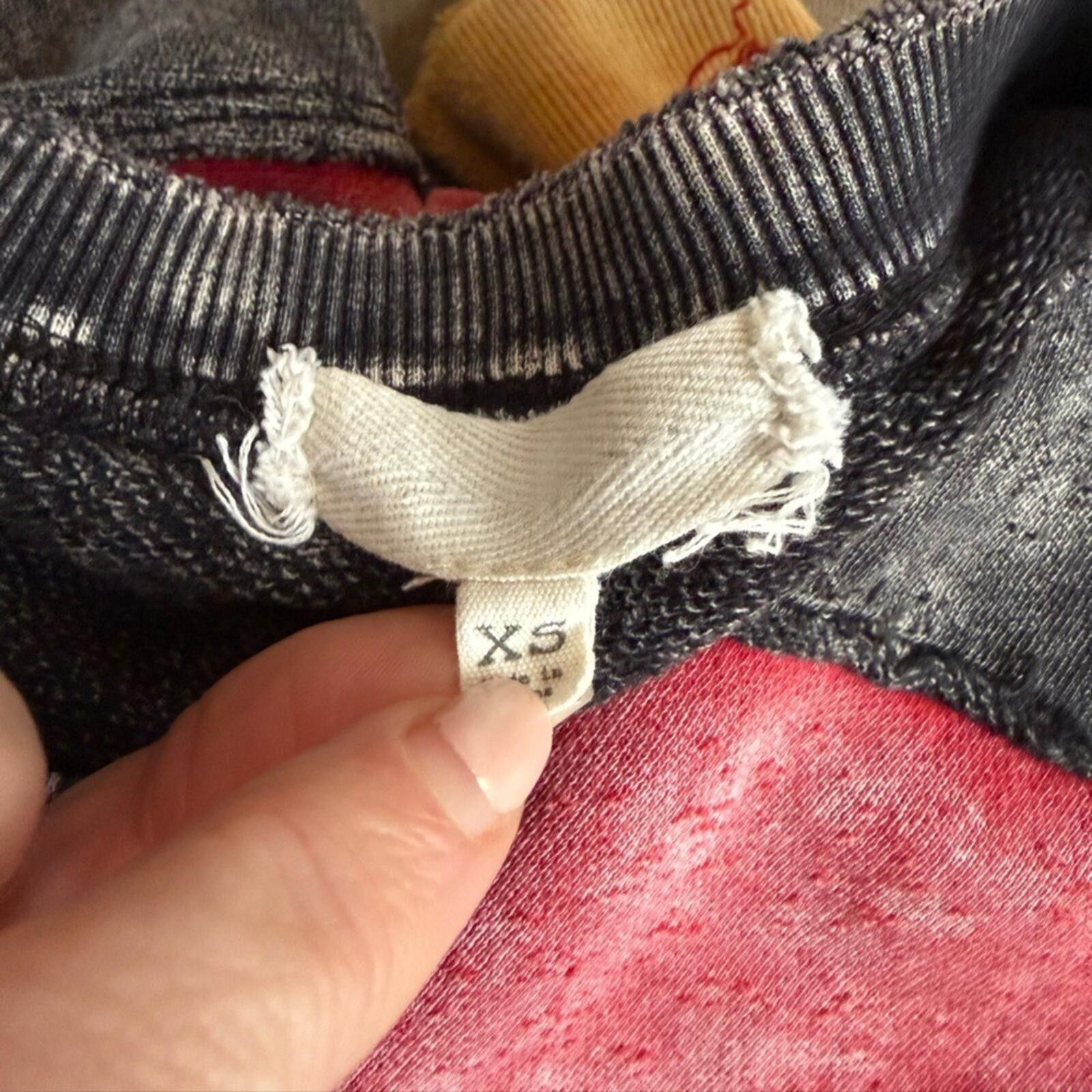 Other Gilded Intent Distressed Color Block Washed Sweatshirt Size XS / US 0-2 / IT 36-38 - 9 Thumbnail