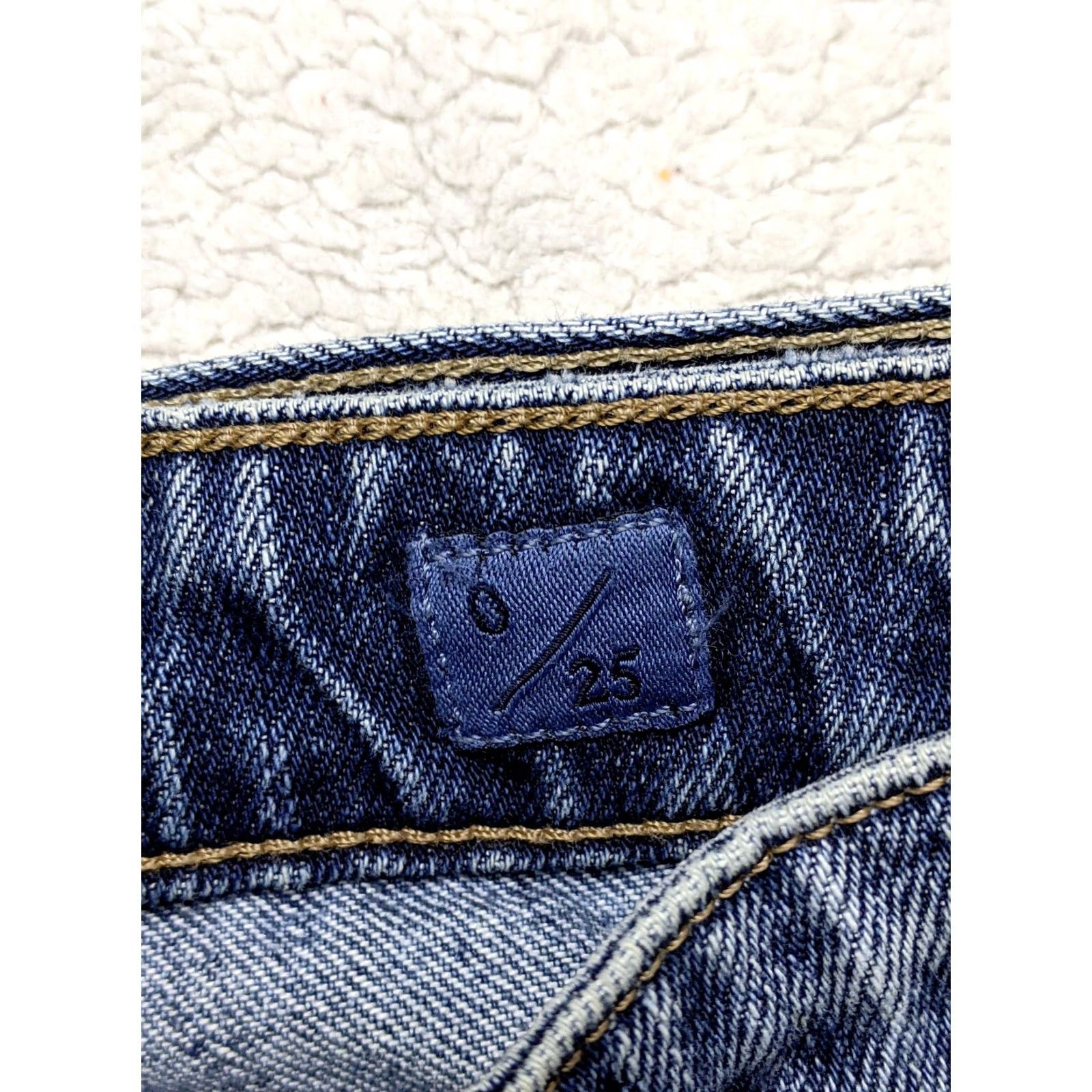 Lucky Brand Lucky Brand Sienna Slim Boyfriend Womens 0 Jeans Blue Patches Button Fly Belt Denim Size 25" / US 0 / IT 36 - 6 Thumbnail