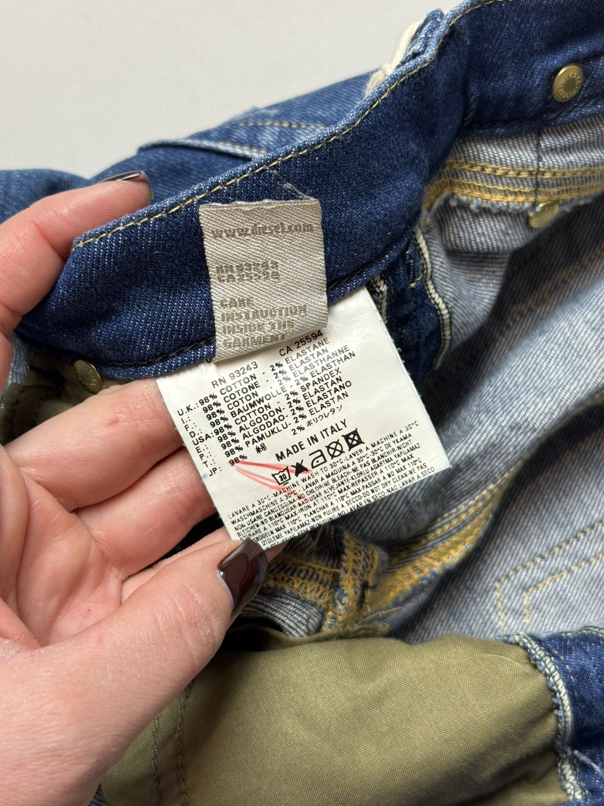 Diesel BNWT! Diesel Doozy Low Rise Wide Leg Y2K Denim Jeans Pants Size 26" / US 2 / IT 38 - 15 Thumbnail