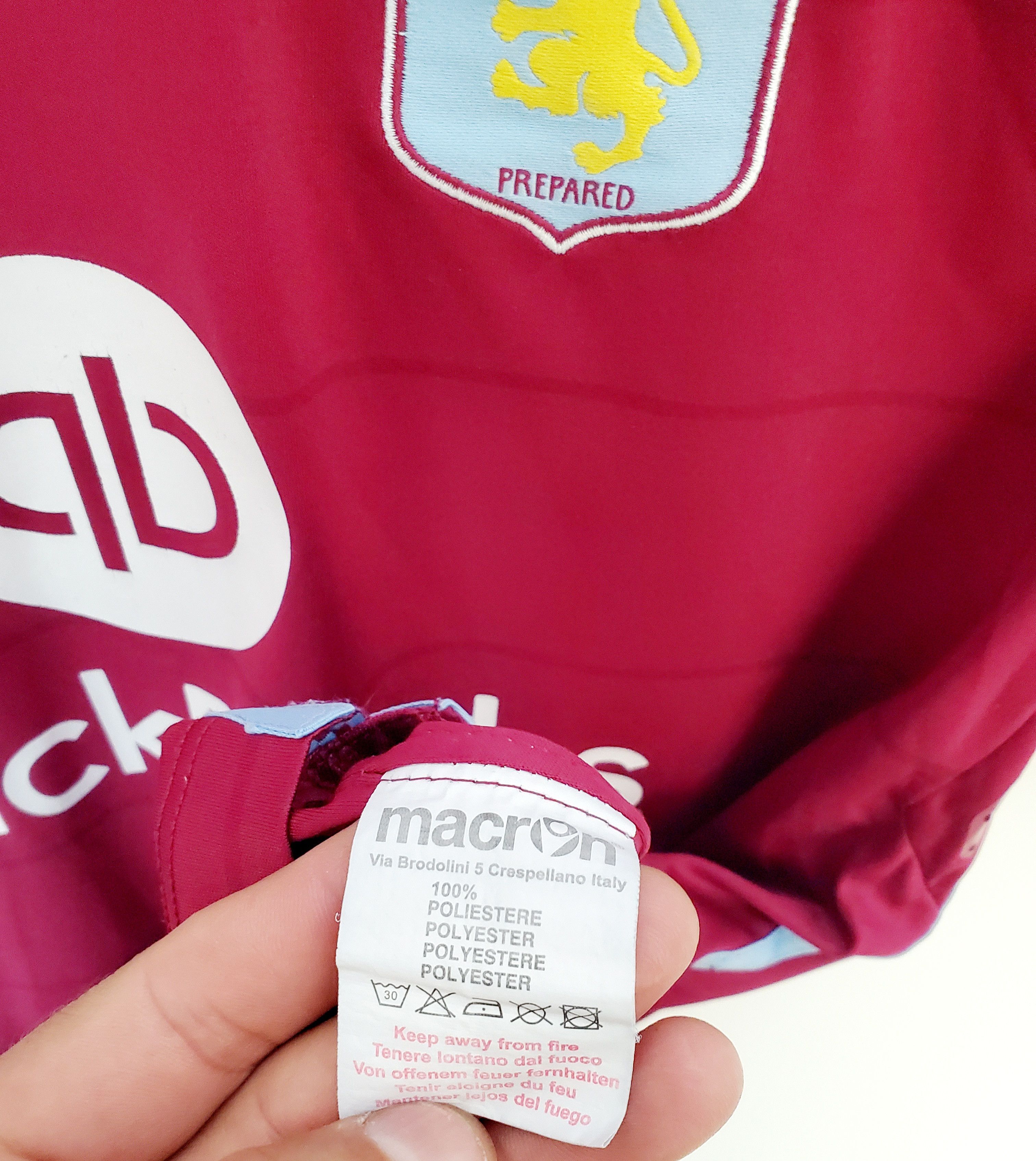 Macron ASTON VILLA 2015/2016 HOME FOOTBALL SOCCER JERSE S perfect Size US S / EU 44-46 / 1 - 6 Thumbnail