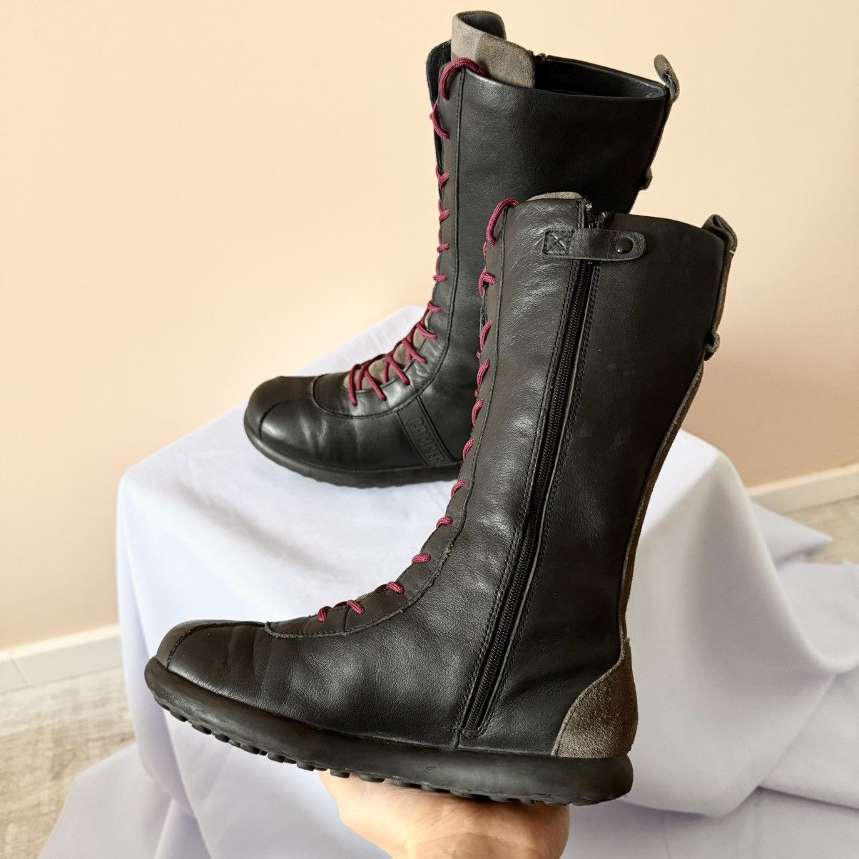 Dirk Bikkembergs Camper Pelotas Boxing Biker High Sneakers Boots Kostadinov Size US 5 / IT 35 - 6 Thumbnail