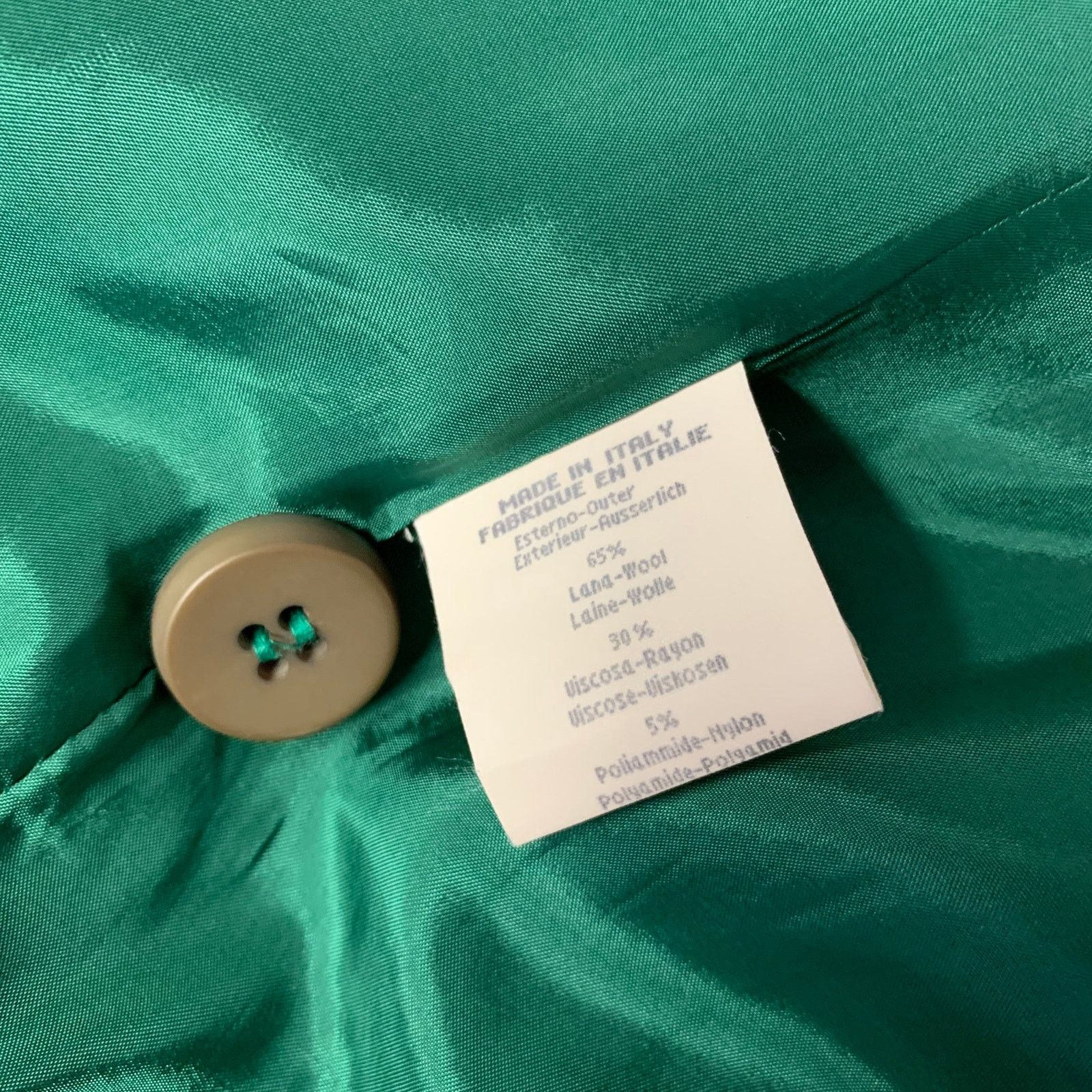 Byblos BYBLOS Size S Green Wool Blend Notch Lapel Pants Suit Size 26" / US 2 / IT 38 - 8 Thumbnail