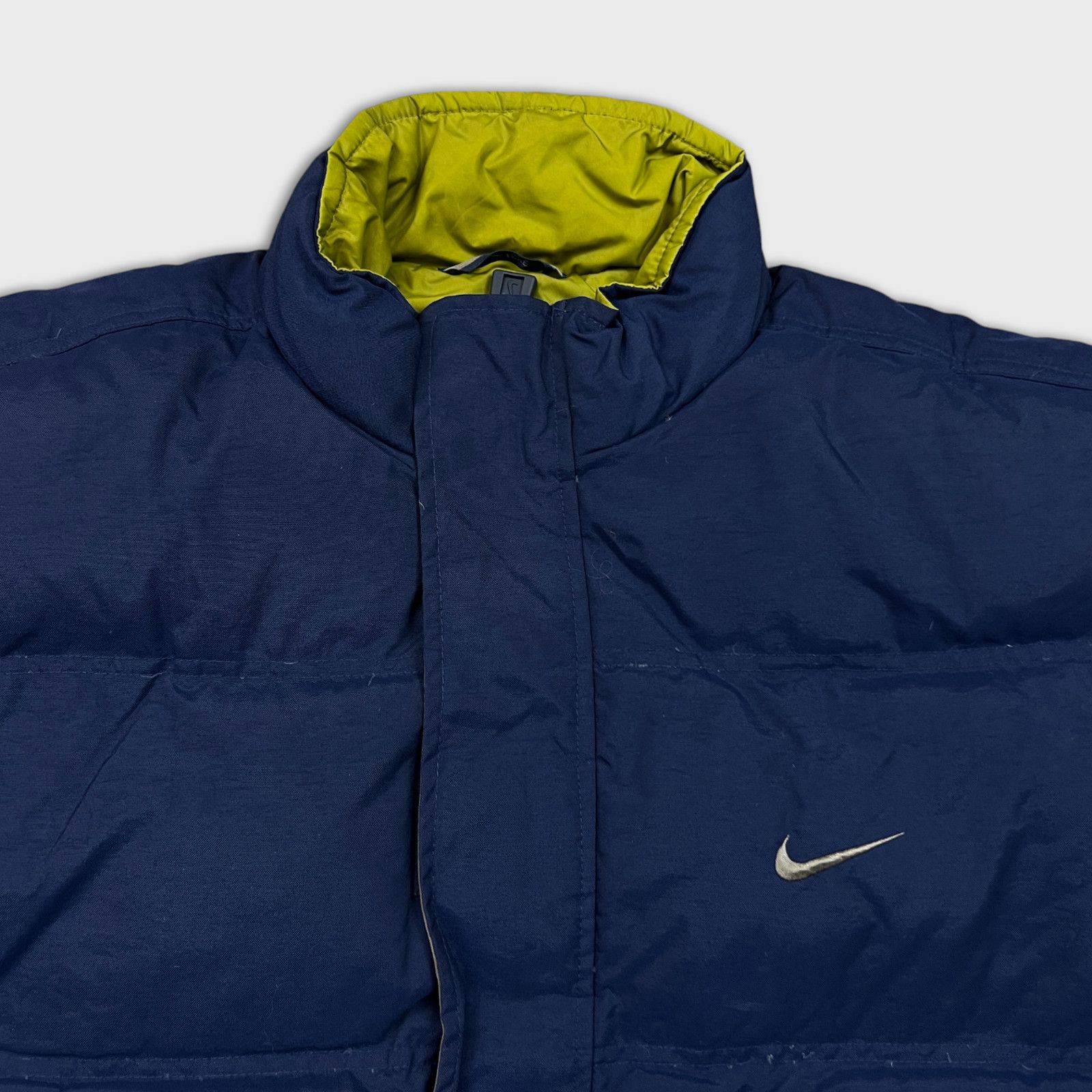 Nike × Vintage Nike Sportswear Jacket Large Swoosh Full Zip Puffer 90s Coat Size US L / EU 52-54 / 3 - 2 Thumbnail