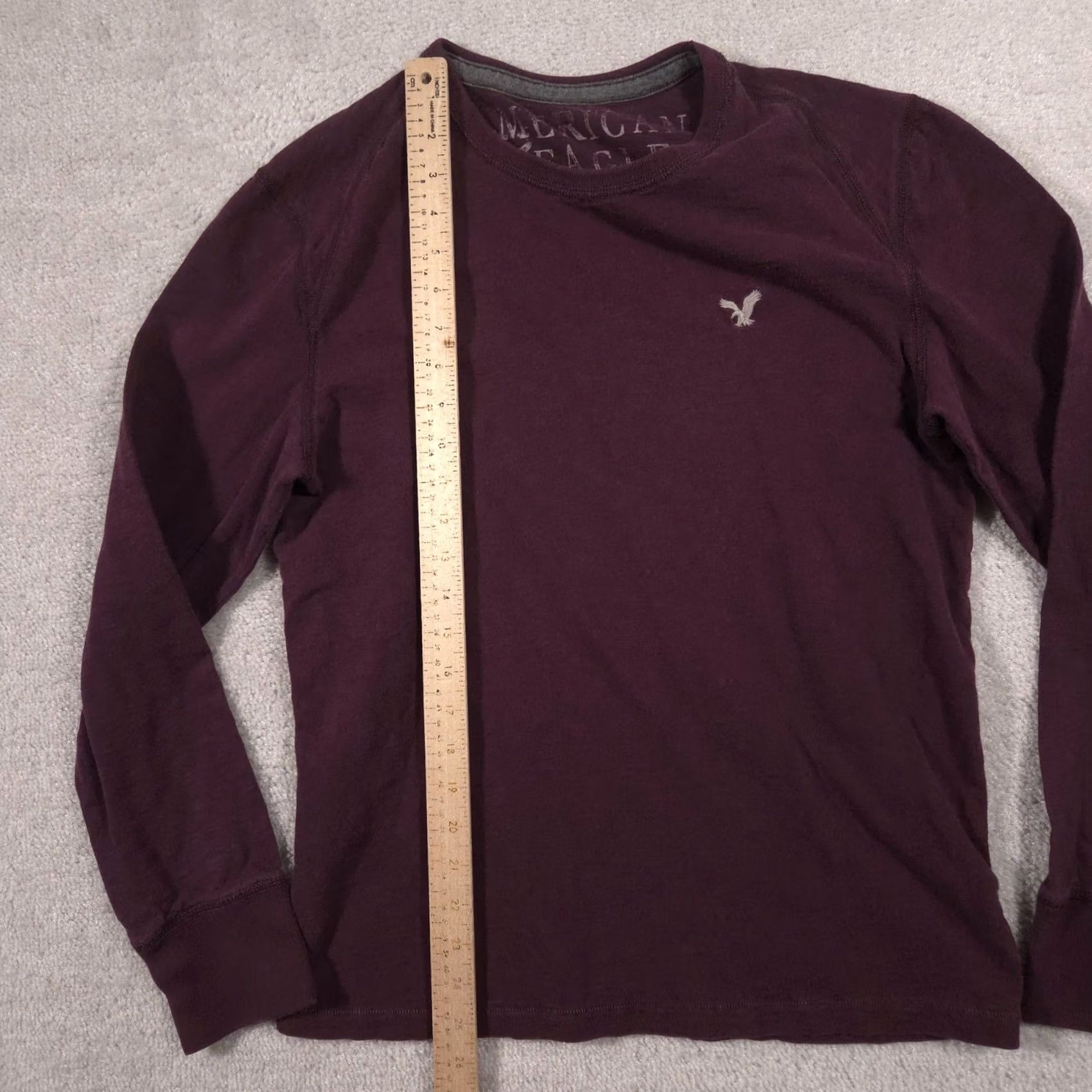 American Eagle Outfitters American Eagle Outfitters Shirt Mens S Red Long Sleeve Logo Tee Crewneck Size US S / EU 44-46 / 1 - 6 Thumbnail