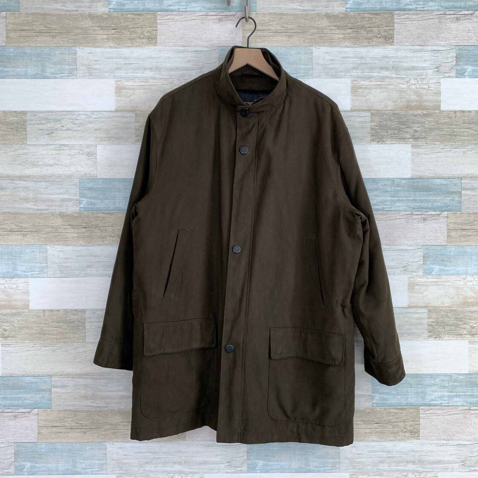 Jos. A. Bank Jos A Bank Flannel Lined Overcoat Brown Faux Suede Mens L Size US L / EU 52-54 / 3 - 1 Thumbnail