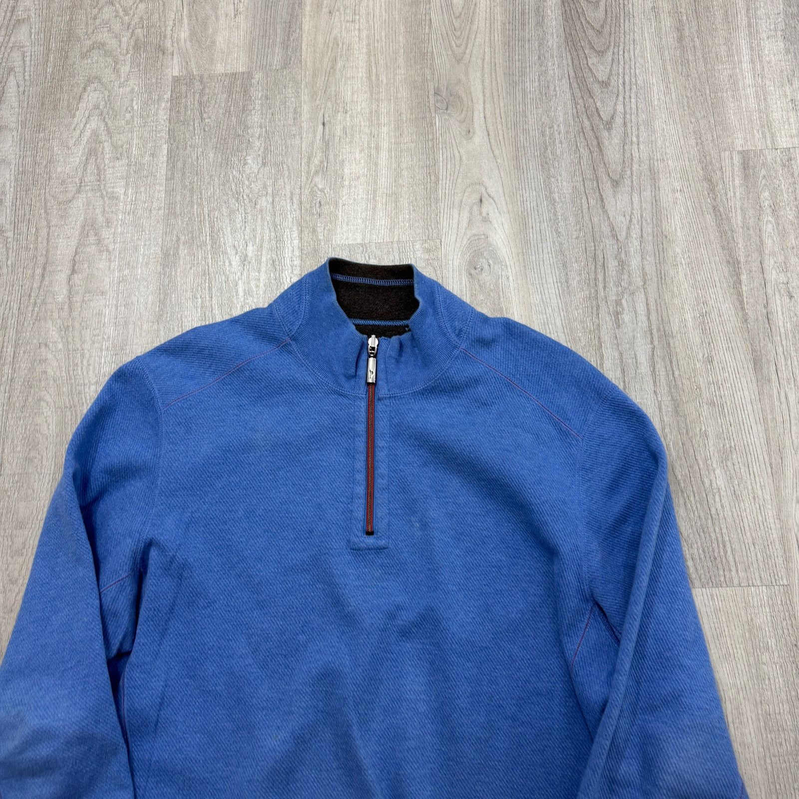 Tommy Bahama Tommy Bahama Reversible 1/4 Zip Men's Large Blue Gray Size US L / EU 52-54 / 3 - 2 Thumbnail