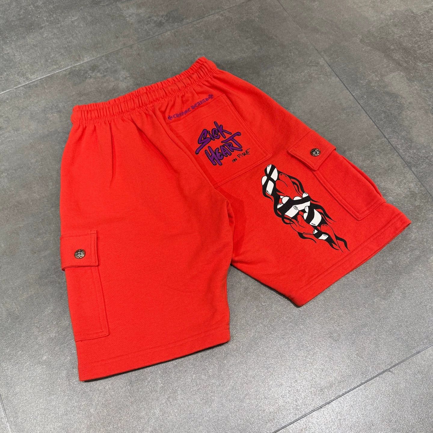 Chrome Hearts chrome hearts mattyboy red graffiti shorts Size US 26 / EU 42 - 2 Thumbnail