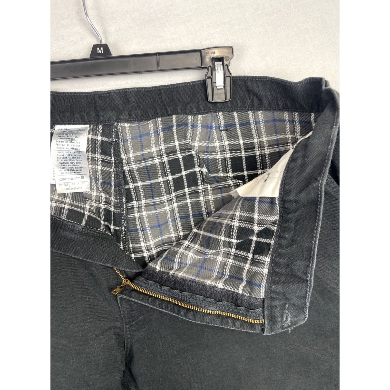 Carhartt Carhartt Pants Mens 44x32 Black Flannel Lined Carpenter Loose B111 Pant Mens Regular Carhartt Canvas 5-Pocket Zipper Button Casual Workwear Size US 44 / EU 60 - 2 Thumbnail