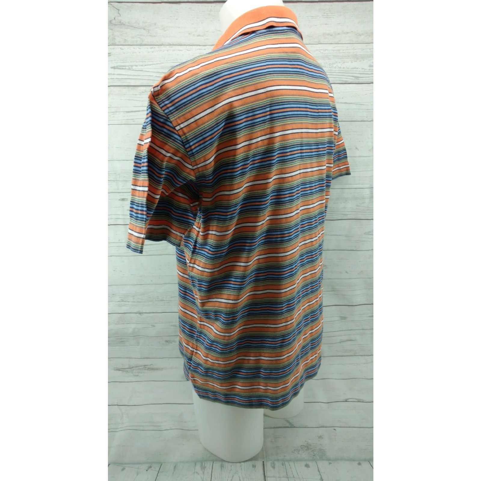 Tommy Hilfiger Tommy Hilfiger Polo Shirt Striped Orange Large Mens Casual Vintage Shirt Size US L / EU 52-54 / 3 - 6 Thumbnail
