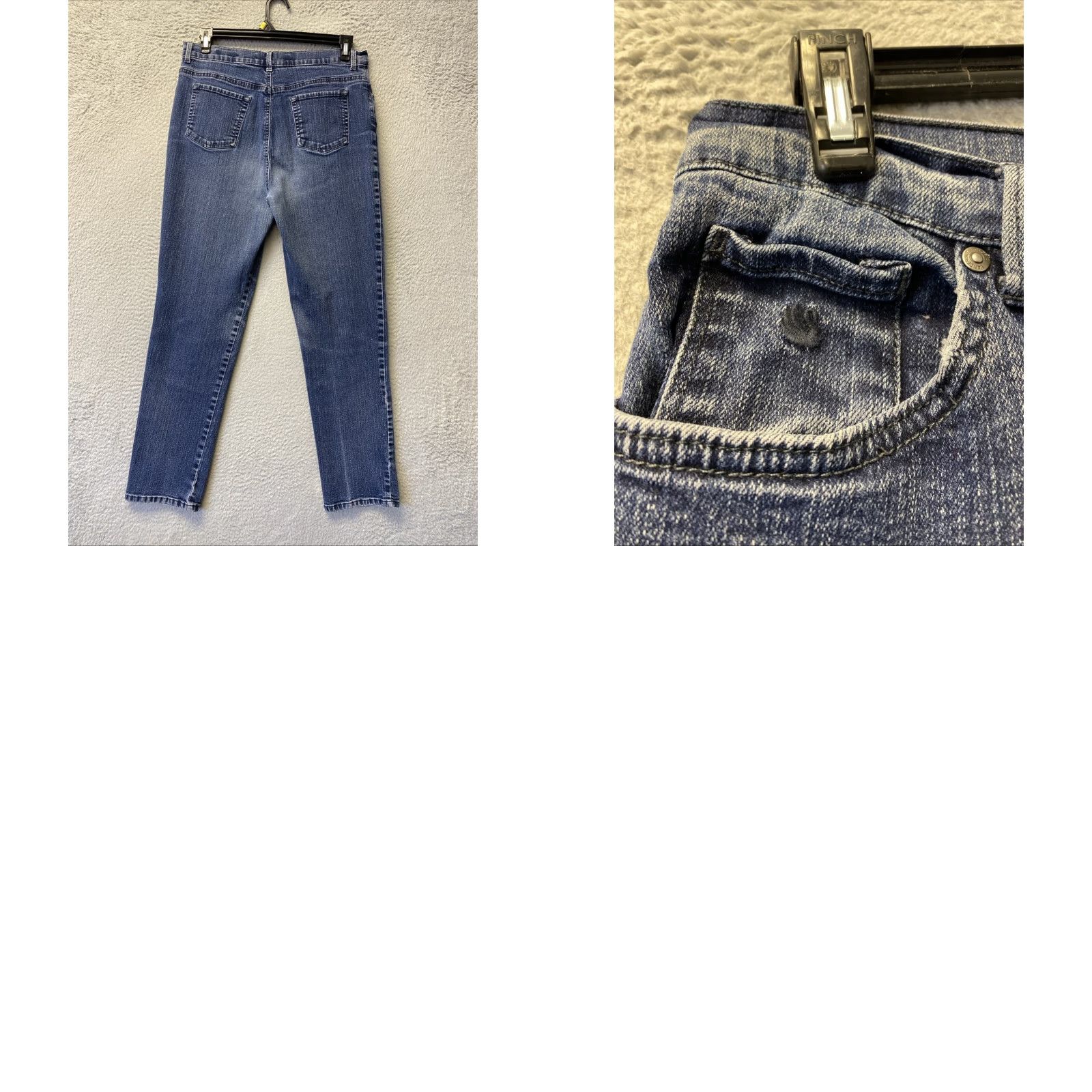 Gloria Vanderbilt Gloria Vanderbilt Amanda Stretch Denim Jeans 18 Ladies' Blue 34x30 16021 Regular Rise Zip Button Closure Inseam 30 Size 40" / US 18 - 8 Thumbnail