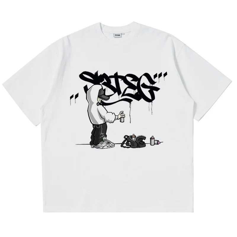 Designer × Vintage Men’s Oversized Graphic Tee Y2K Hip Hop Streetwear Cotton Size US L / EU 52-54 / 3 - 2 Thumbnail