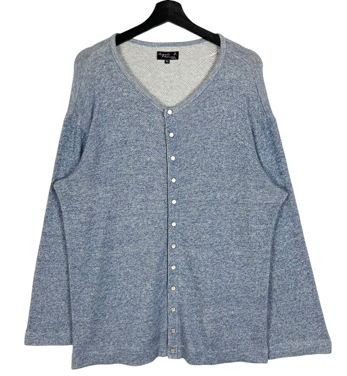 Designer × agnes b. Agnes B. Pearl Button Cardigan Jacket Size L / US 10 / IT 46 - 1 Thumbnail