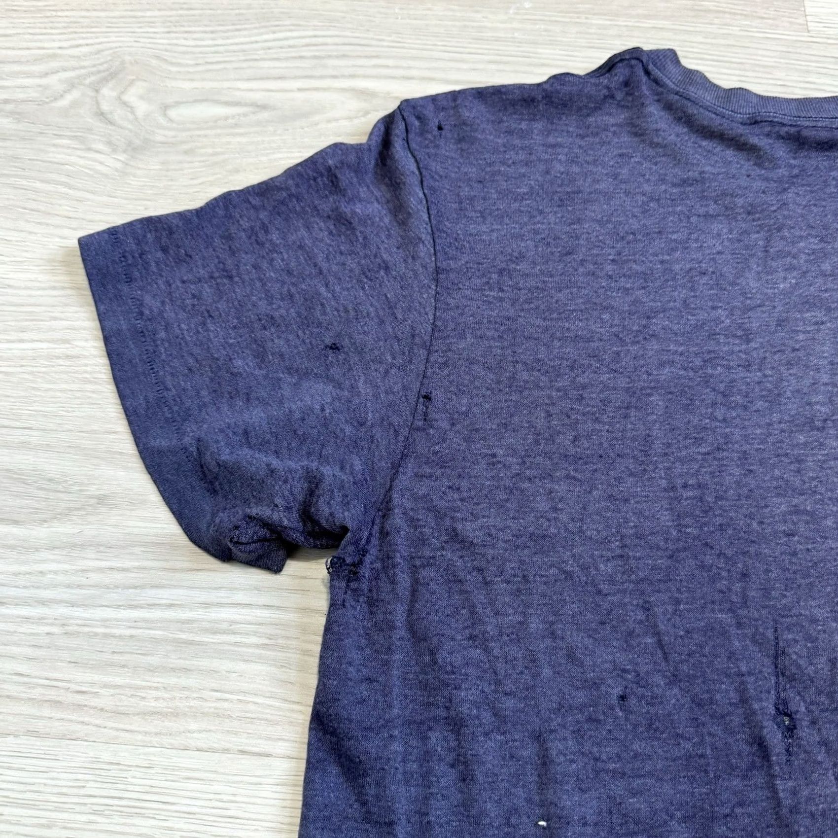Vintage VINTAGE MTA TRANSIT Authority Subway T Shirt Blue Short Sleeve Crew Neck Men 16x26 Graphic Print City 50s 60s Paper Thin Size US L / EU 52-54 / 3 - 4 Thumbnail
