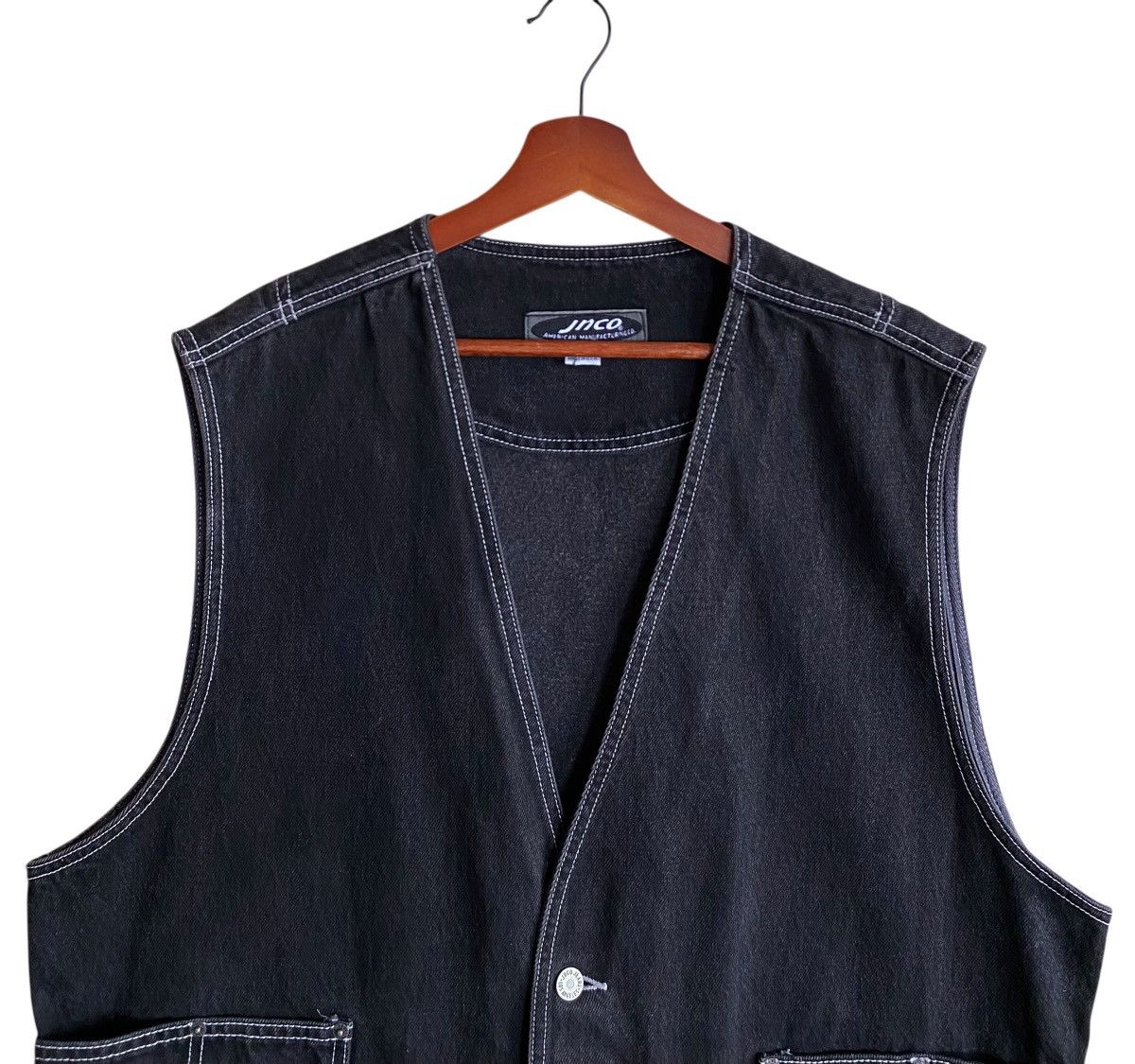 JNCO Very Rare Vintage Brand JNCO Made In Usa Denim Vests 1990s Size US L / EU 52-54 / 3 - 3 Thumbnail