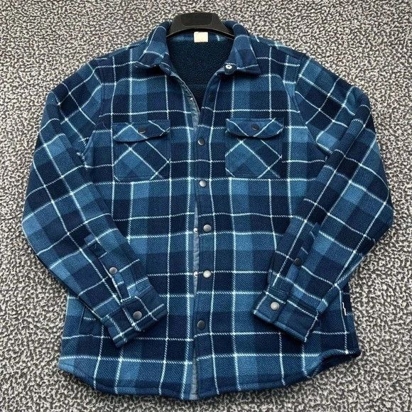 Voyage Voyager Shacket Men Blue Flannel Plaid Fleece Lined M Size US M / EU 48-50 / 2 - 1 Thumbnail