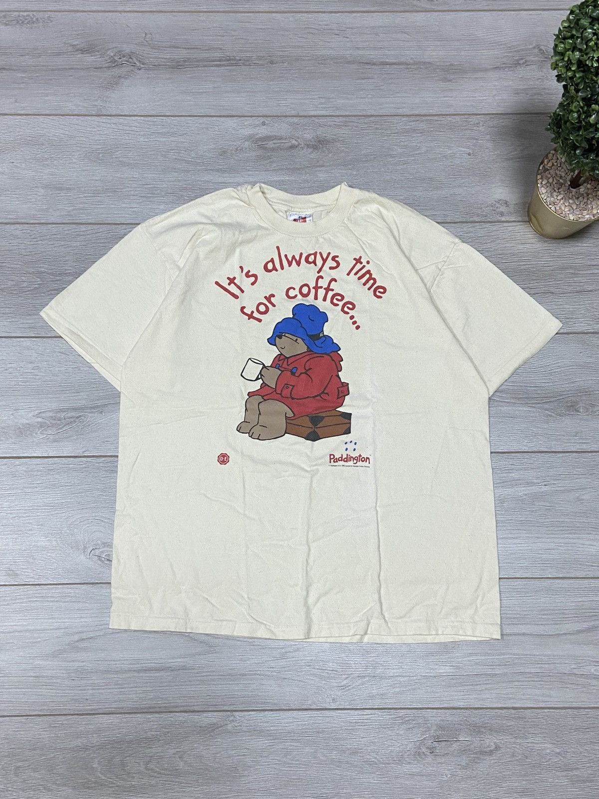 Hanes Vintage Paddington Hanes coffee rare movie comics tee 1998 Size US XL / EU 56 / 4 - 1 Thumbnail