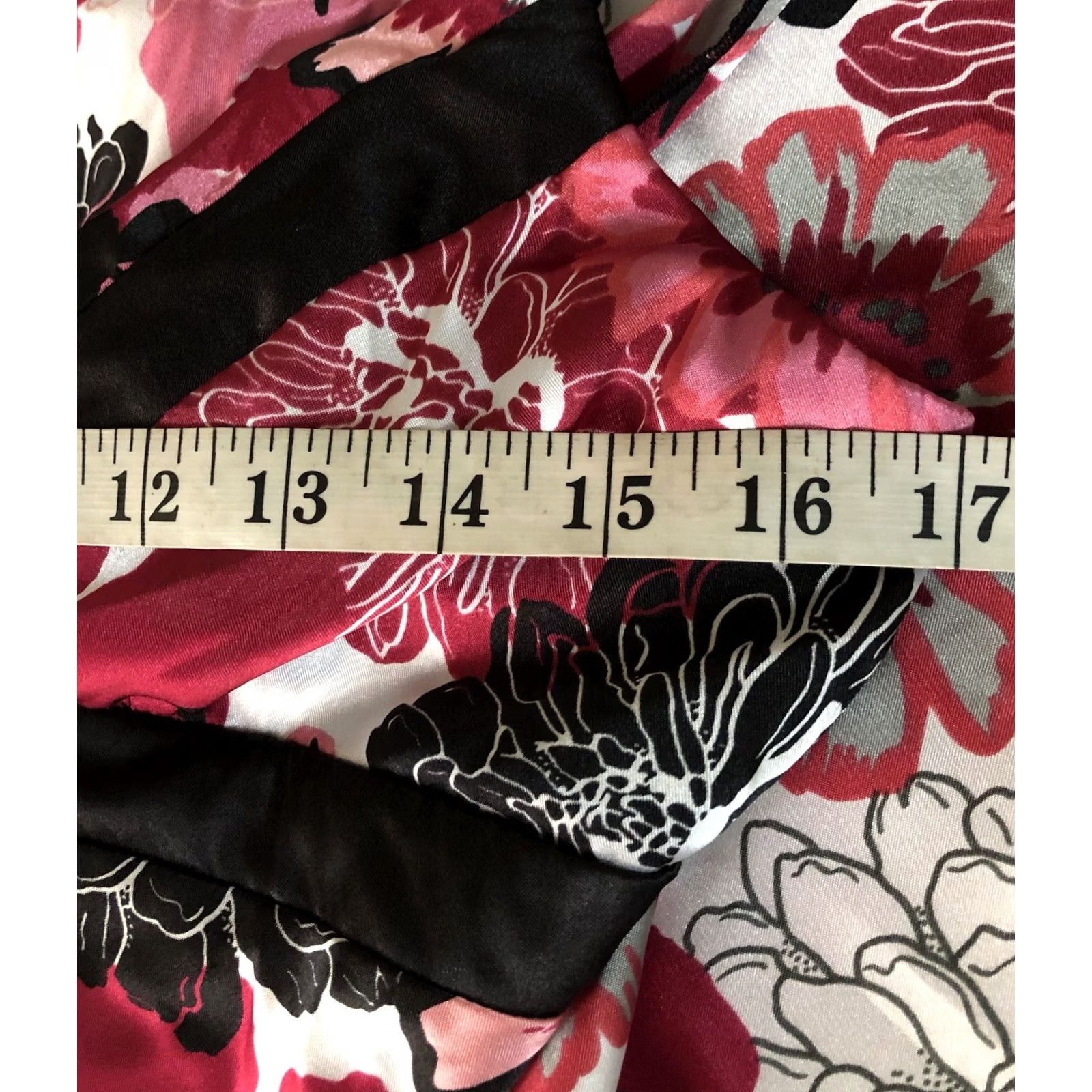 Pinko Vintage Byer Silky Sleeveless Surplice Hi Lo Dress 9 Pink Red Satin Floral Midi Size M / US 6-8 / IT 42-44 - 8 Thumbnail