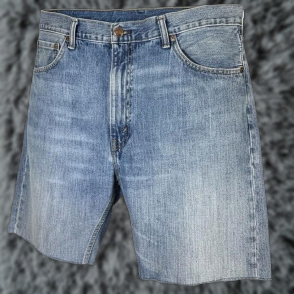Denime Levi Strauss & Co. 505 Mens Denim Cutoff Shorts Frayed Hem W40 L32 Blue Jeans Cotton Bermuda Casual Vintage: No Size US 40 / EU 56 - 1 Thumbnail