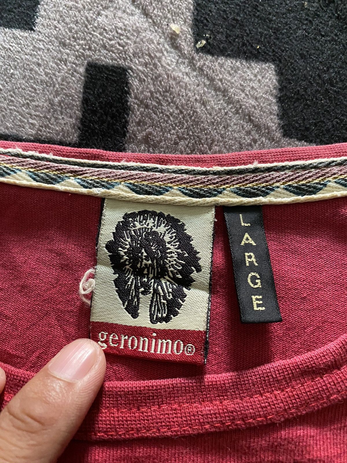 If Six Was Nine × Japanese Brand × Le Grande Bleu (L.G.B.) 2000s geronimo native american feather longsleeve tshirt Size US L / EU 52-54 / 3 - 8 Thumbnail