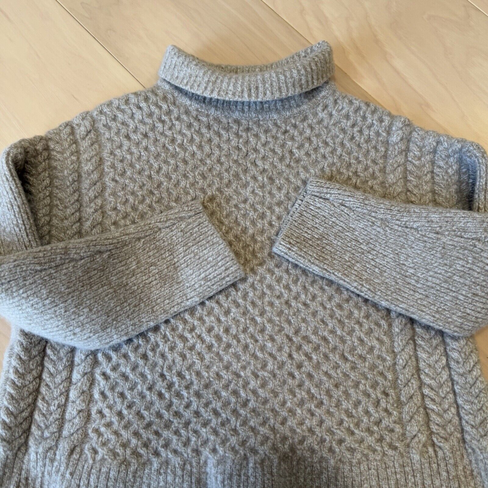 Aviator Nation AYR Le Square Sweater Women's S Oatmeal Wool Knit Glam Boho Size S / US 4 / IT 40 - 4 Thumbnail