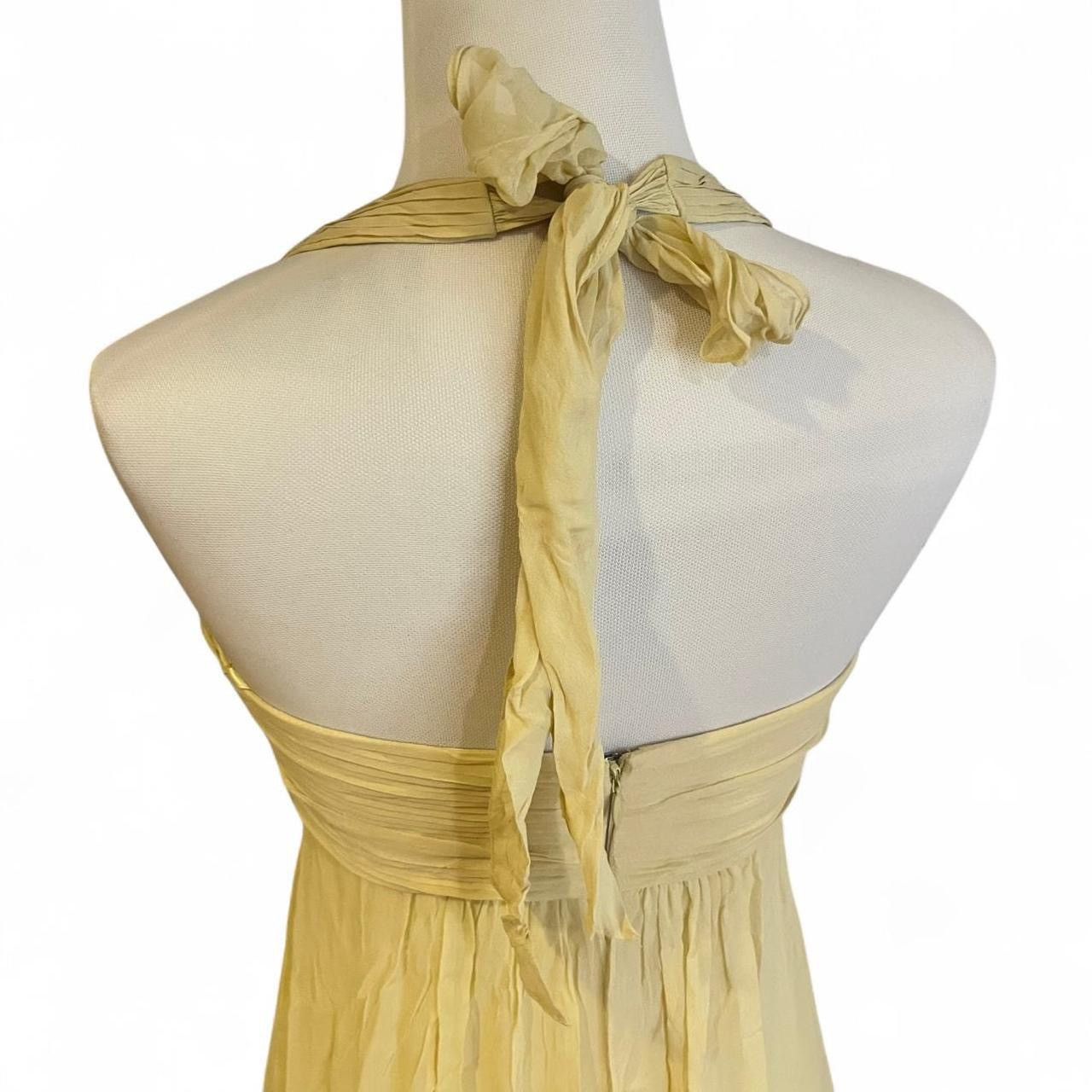 Bcbgmaxazria BCBGMAXAZRIA yellow halter neck chiffon dress w silk lining💐 Size XS / US 0-2 / IT 36-38 - 6 Thumbnail