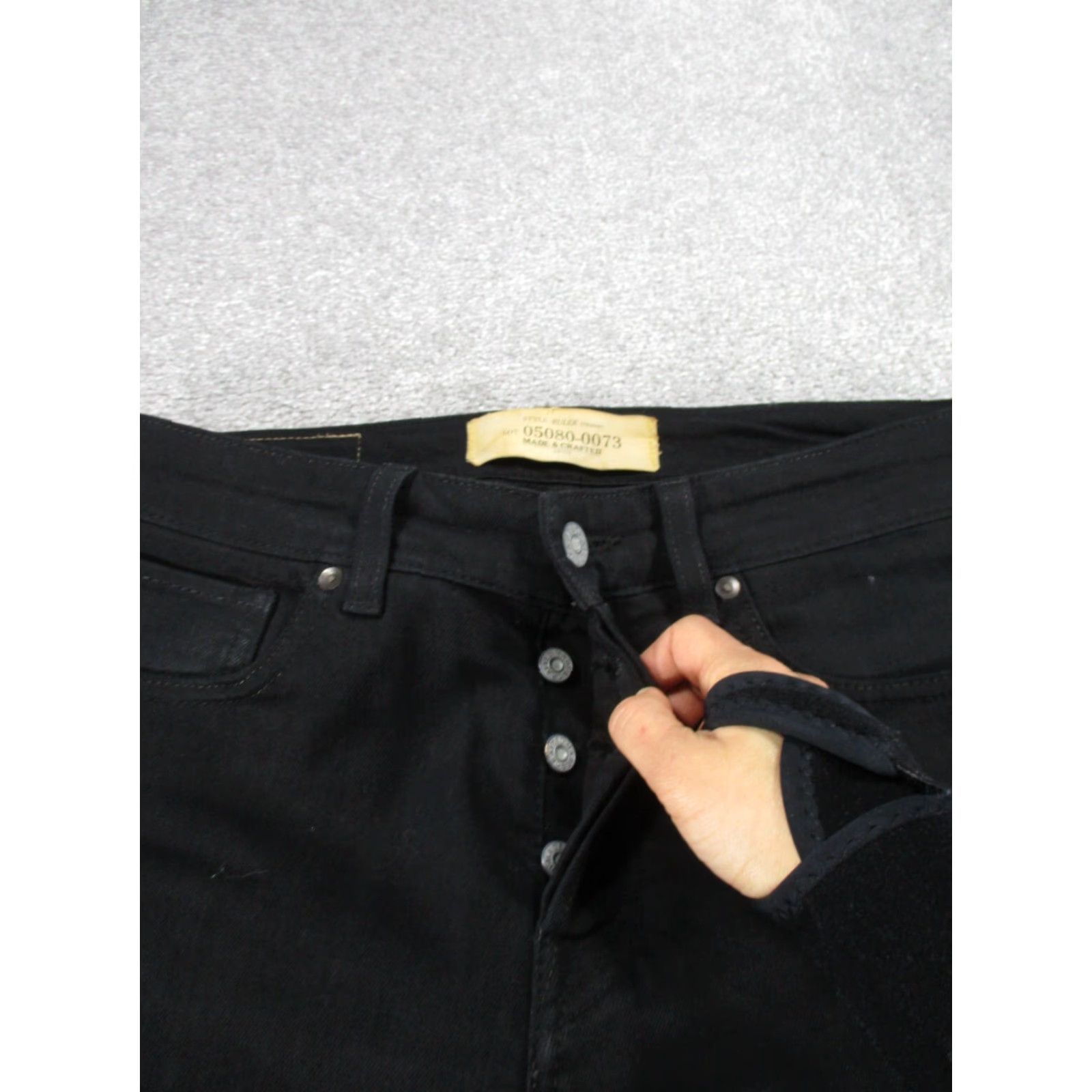 Levi's VINTAGE Levi's Made & Crafted Jeans Men 30x27 Straight Black Denim Regular Fit 90s Size US 30 / EU 46 - 6 Thumbnail
