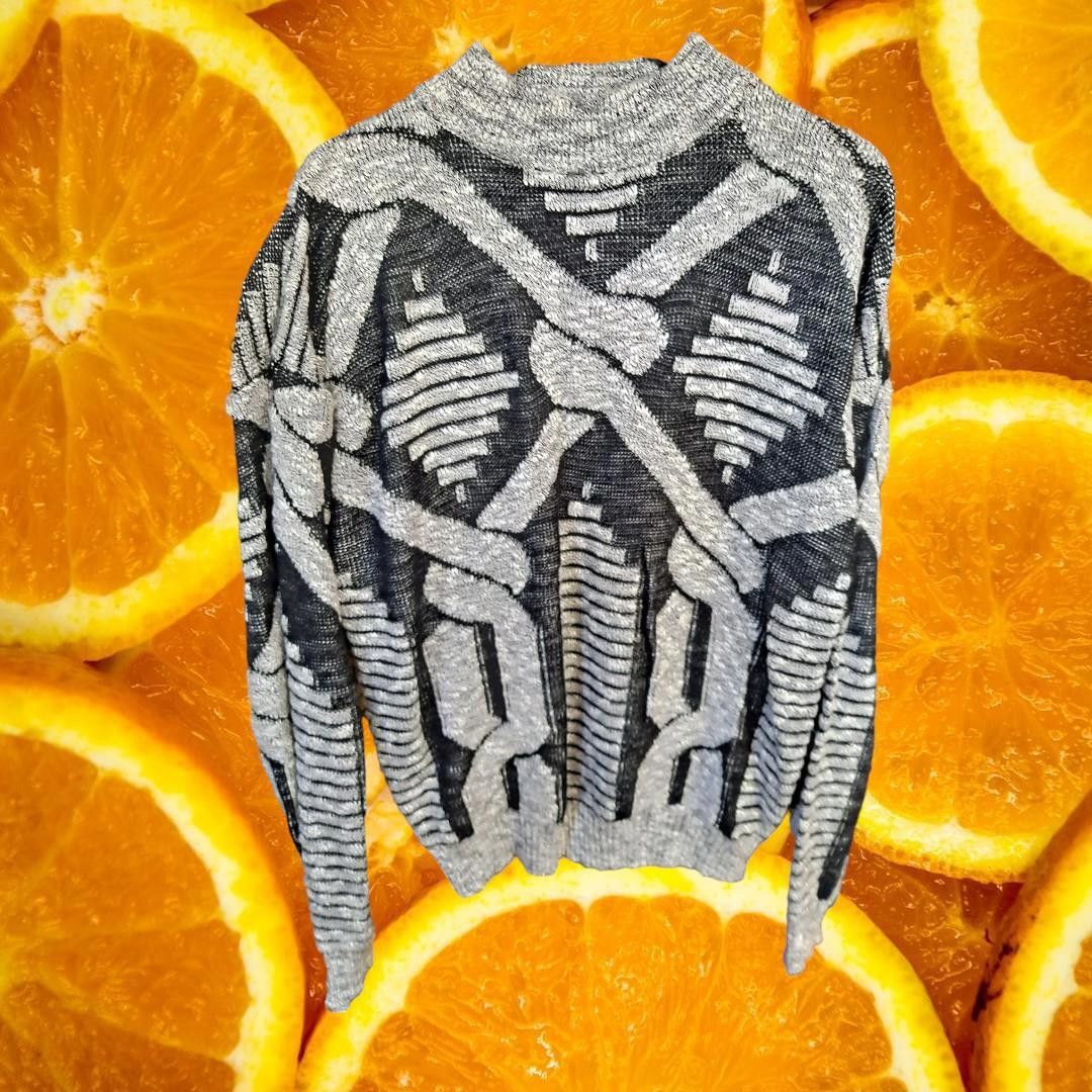 Koman Vintage 90's Koman Knit Sweater with Abstract Design Size La Size US L / EU 52-54 / 3 - 1 Thumbnail