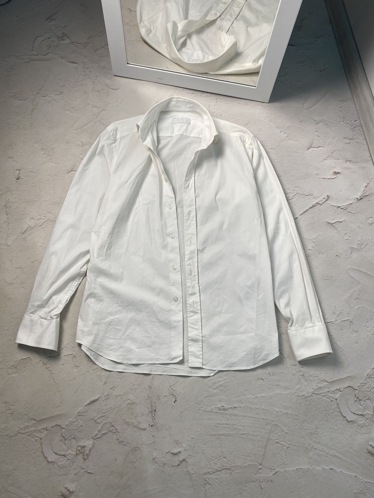 image of Prada White Shirt, Men's (Size Medium)