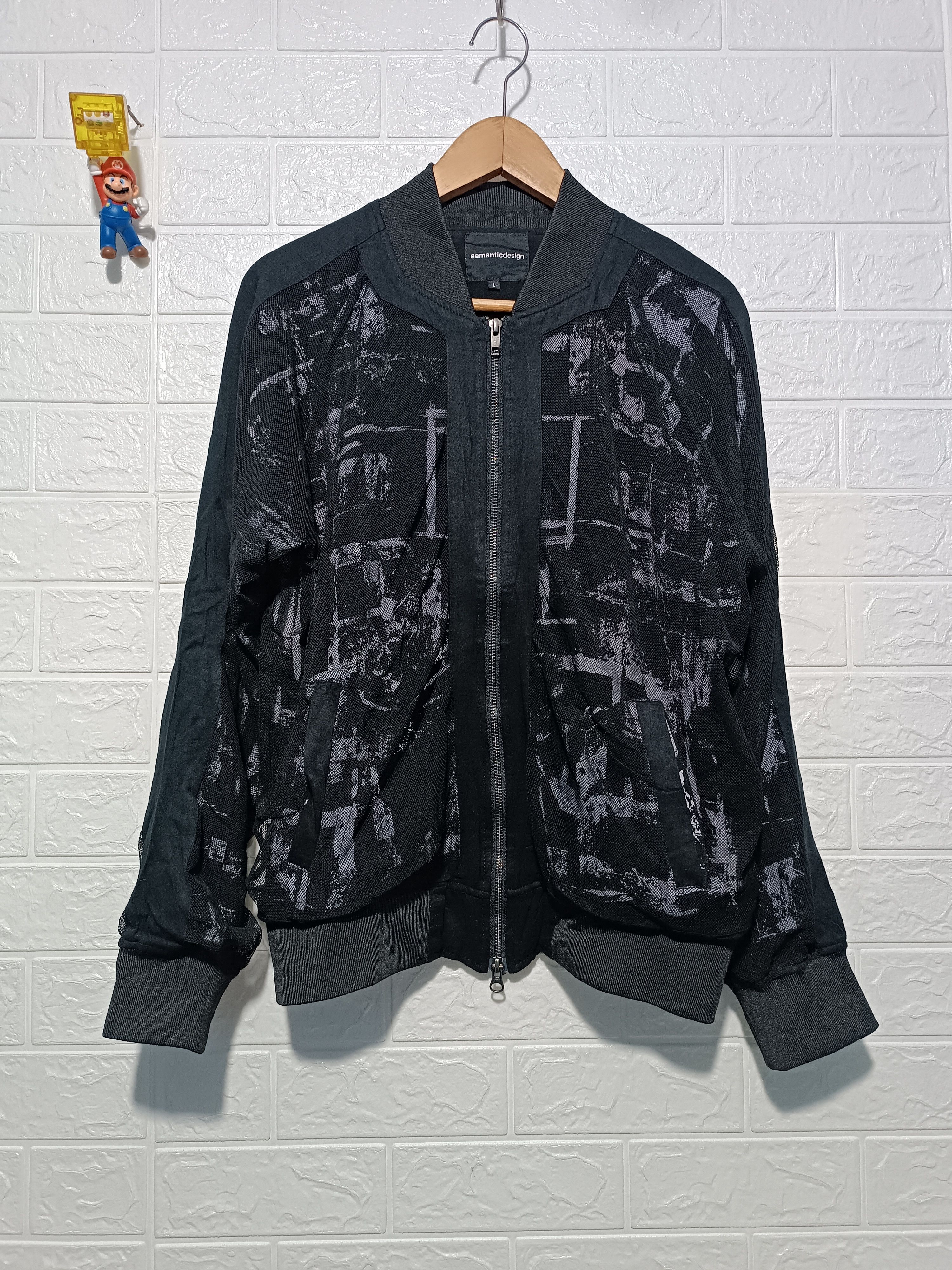 semanticdesign Sematic Design Mesh Rayon Abstract Print Bomber Jacket Size US L / EU 52-54 / 3 - 1 Thumbnail